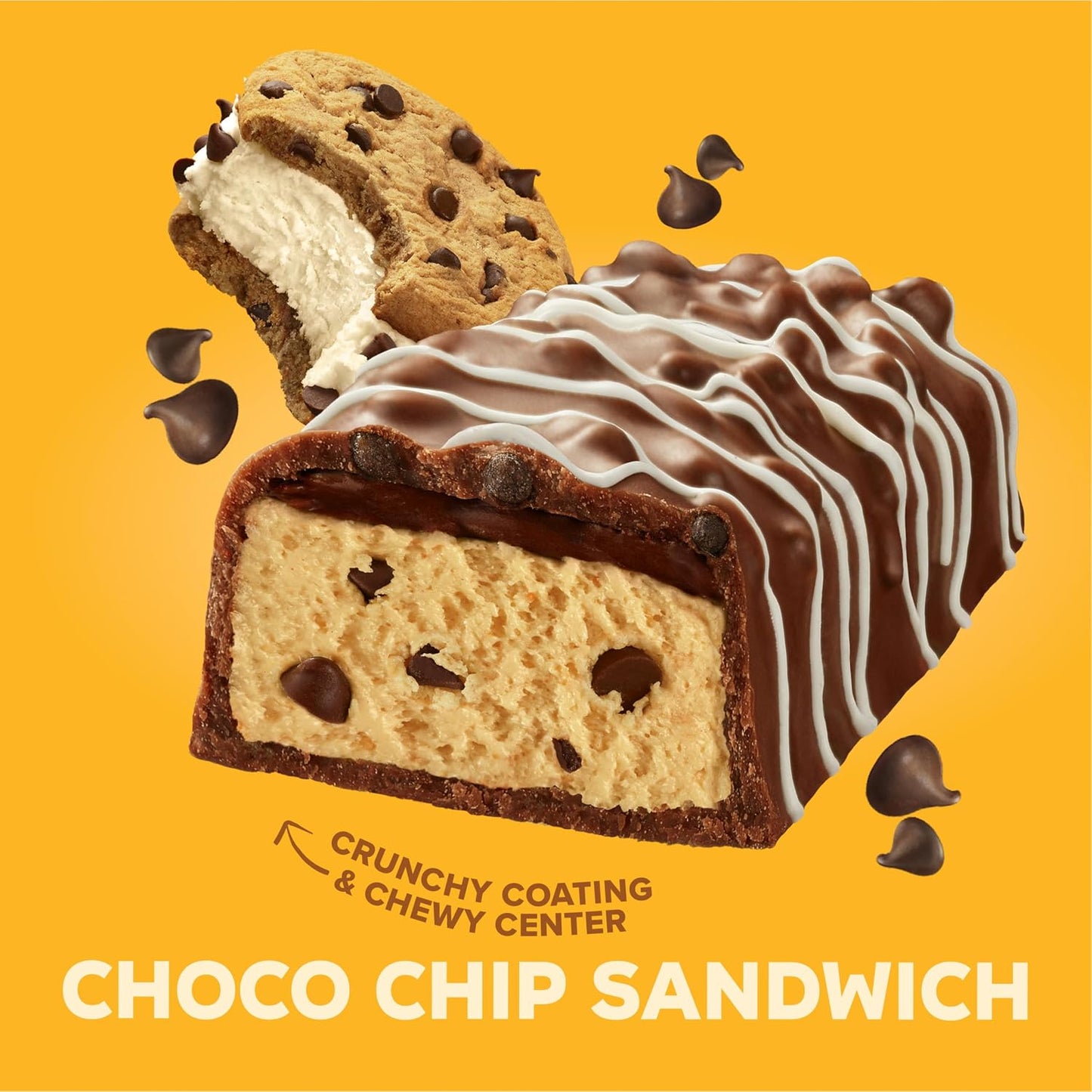 Pure Protein Choco Chip Sandwich Bars, 20g Protein, 12 Count, High Protein Snack
