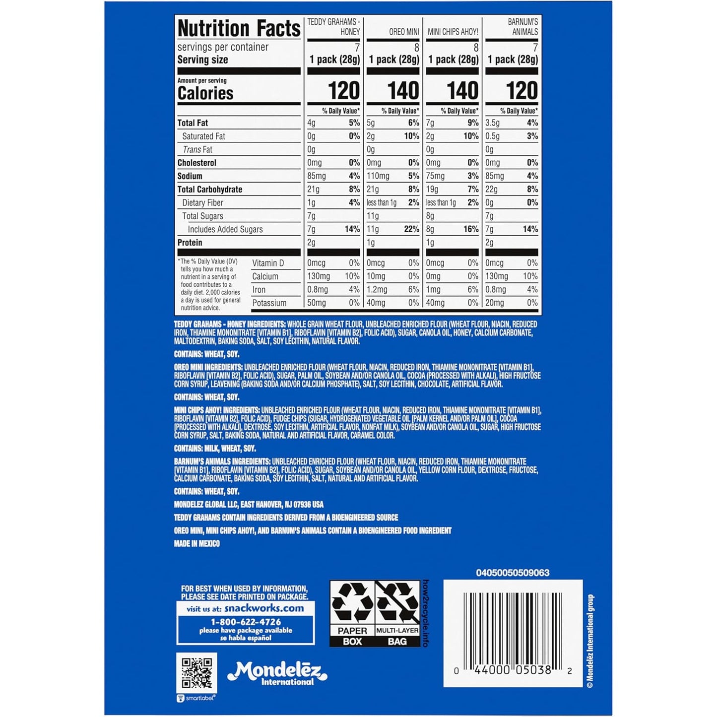 Nabisco Team Favorites Snacks Variety Pack with assorted cookies and crackers
