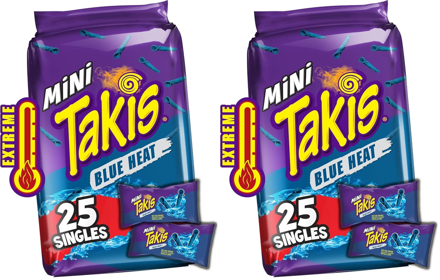 Takis Fuego Mini 25 pc 1.23 oz Bite Size Multipack Rolled Tortilla Chips