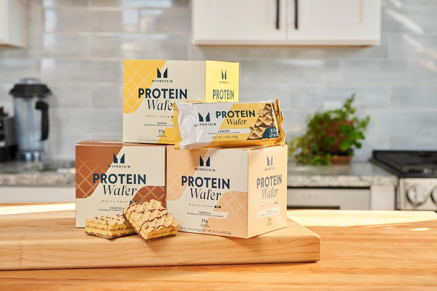 Myprotein Crispy Protein Wafers, 15g Protein, Box of 10, Chocolate