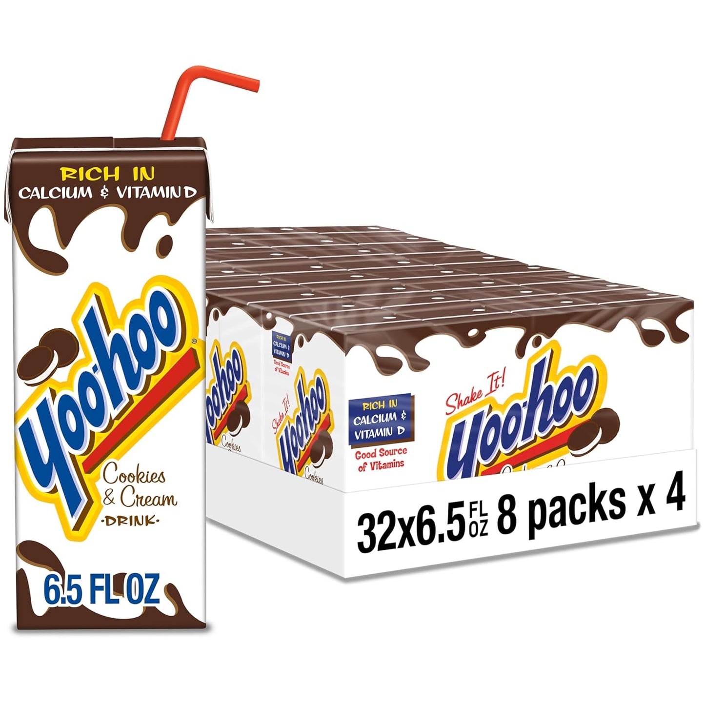 Yoo-hoo Chocolate Drink, 6.5 fl oz boxes, 32 pack