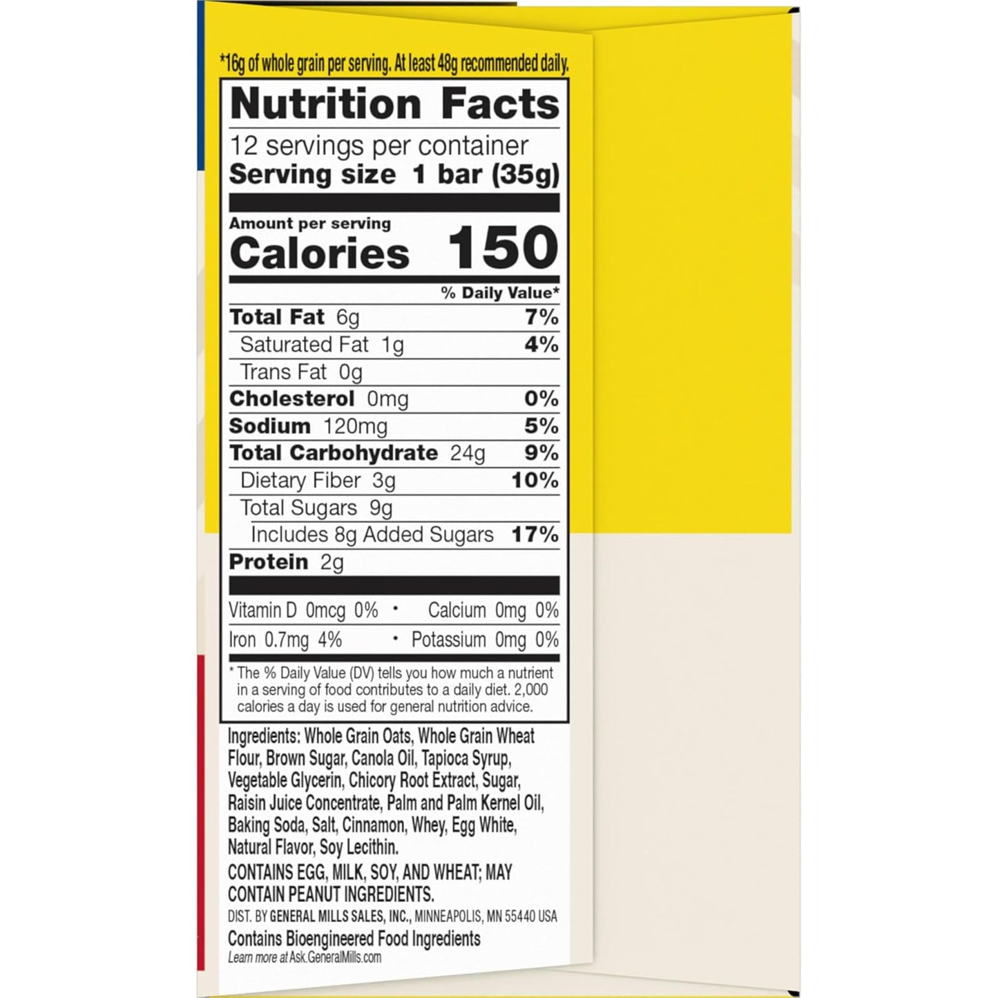 Nature Valley Soft Baked Oatmeal Squares Cinnamon Brown Sugar 12 Bars 14.88 oz