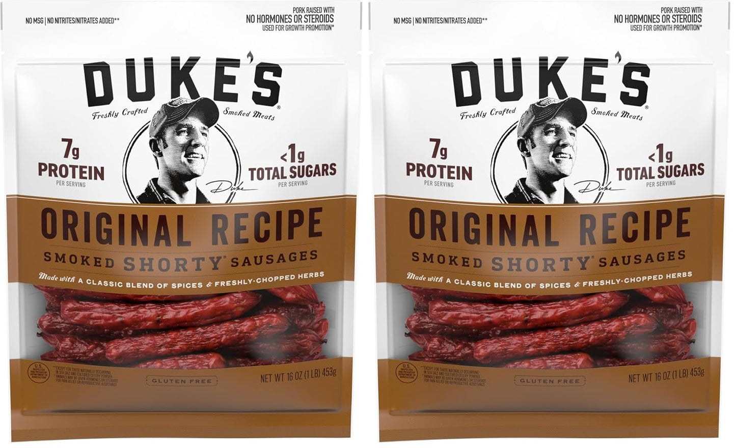 Duke's Original Smoked Shorty Sausages, 16 oz, Gluten-Free, Keto Friendly