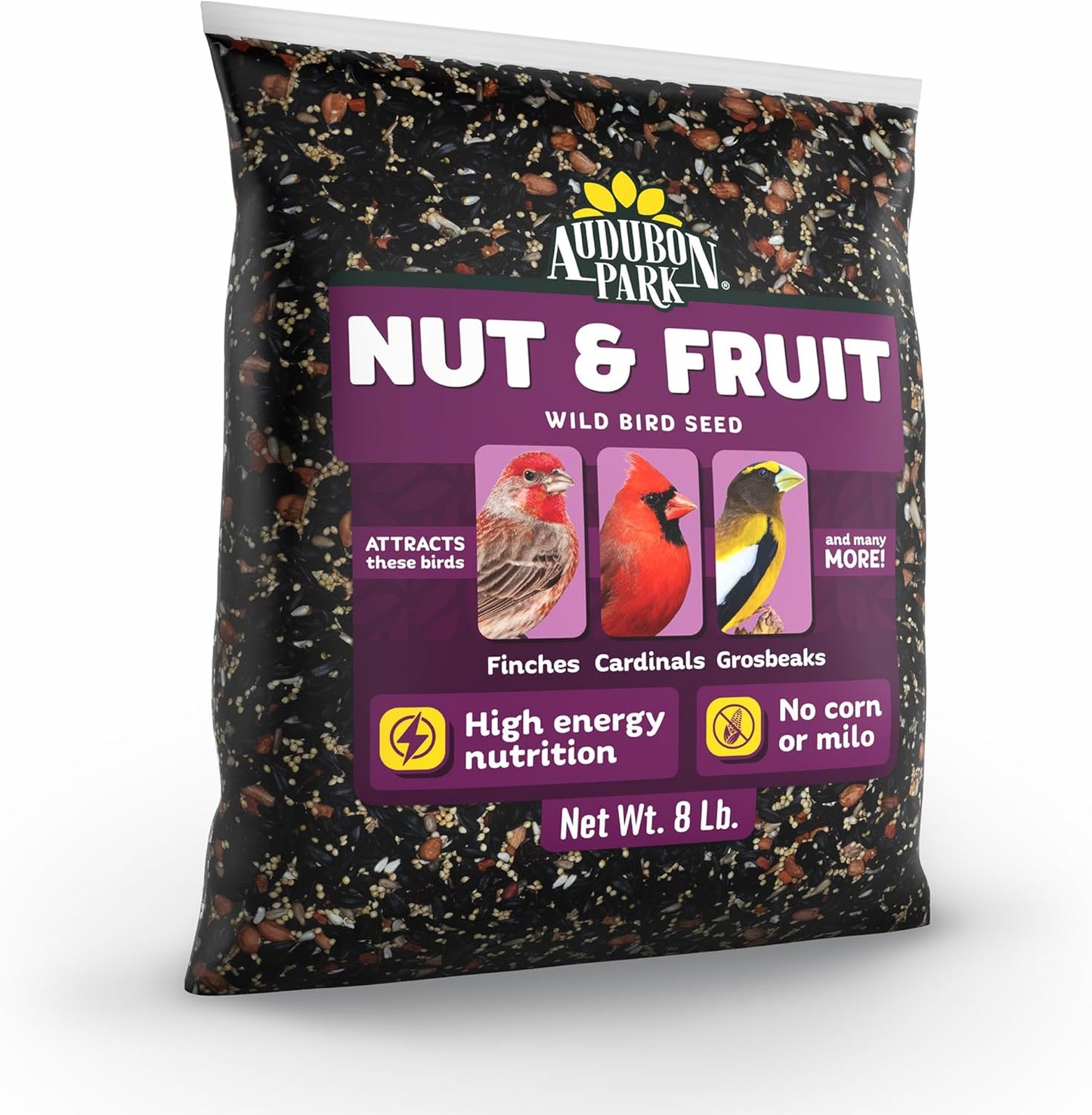 Audubon Park 8 lb. Wild Bird Seed Blend with Sunflower Seeds and Dried Fruit