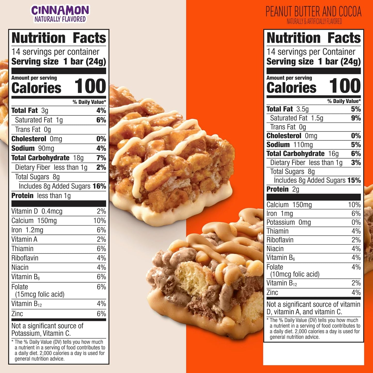 Cinnamon Toast Crunch and REESE'S PUFFS Cereal Bars Value Pack 28 Ct 23.8 oz