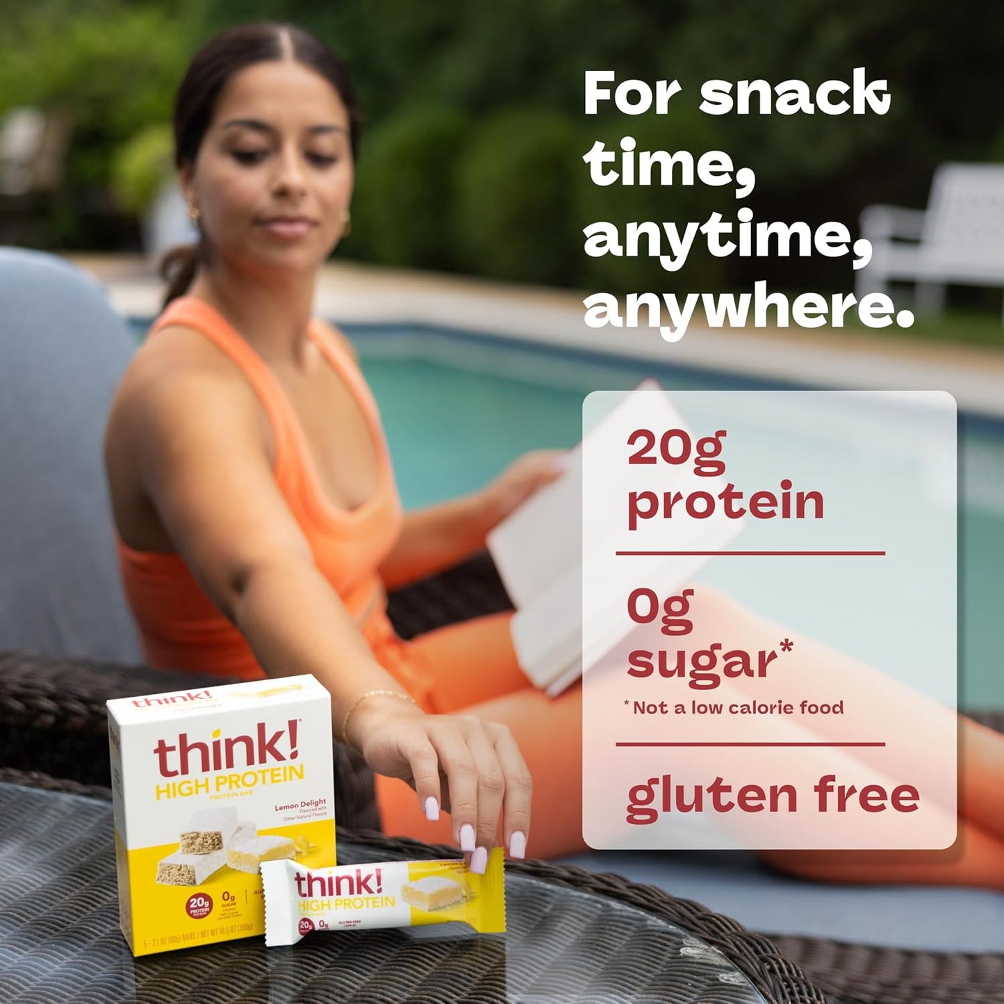 Think! Protein Bars, High Protein Snacks, Gluten Free, Kosher Friendly, 10 Count
