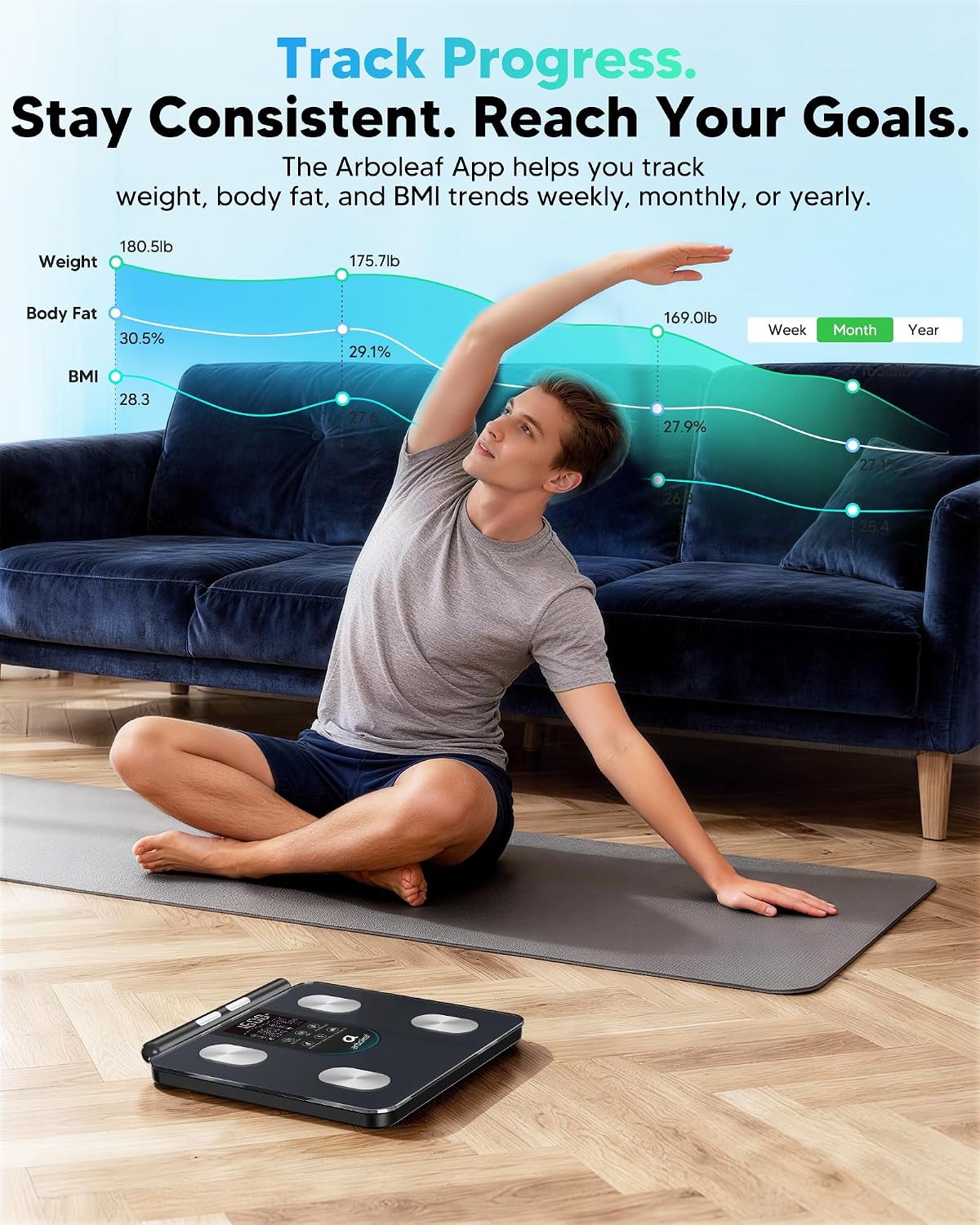 Arboleaf Smart Scale for Body Weight and Composition Analysis