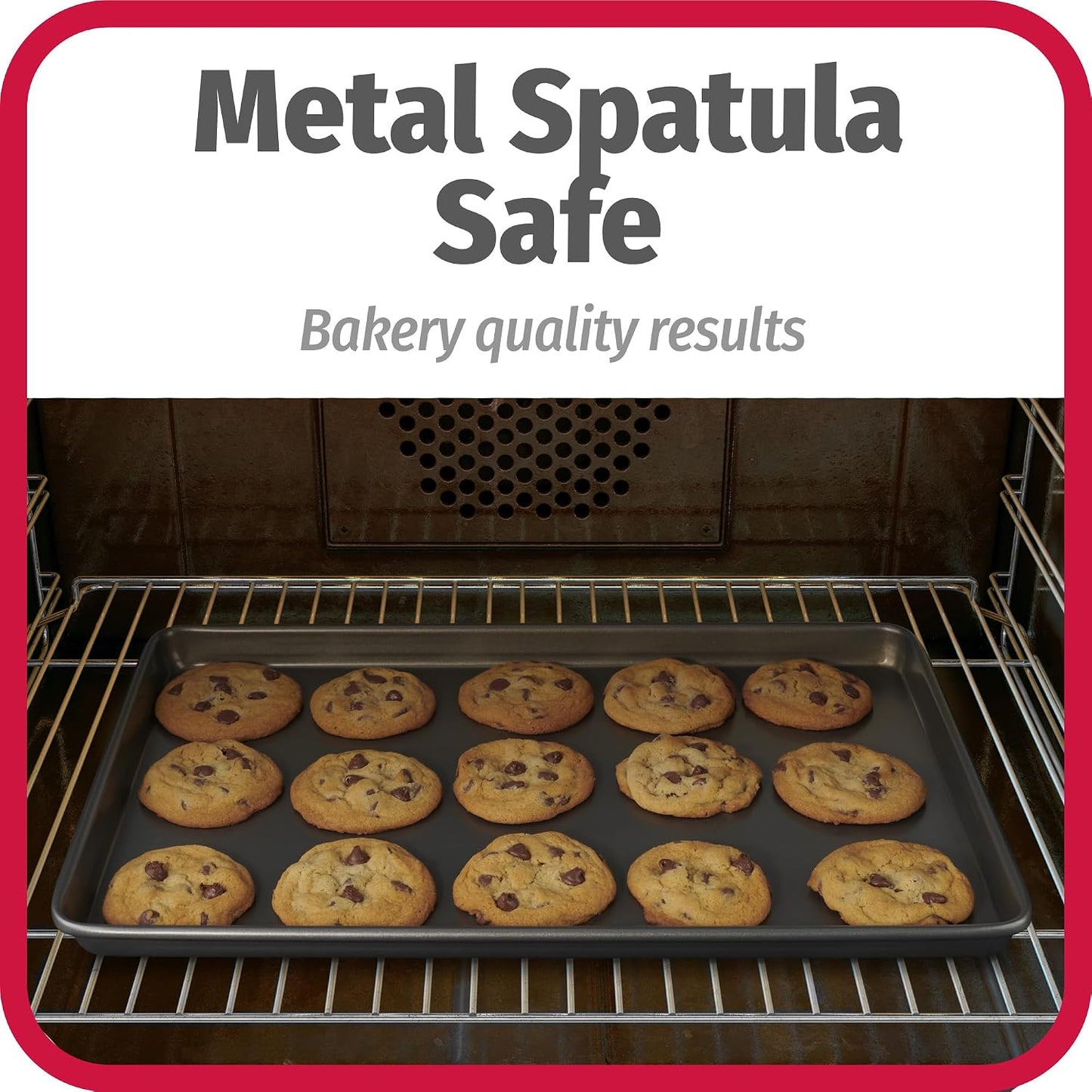 GoodCook Everyday Nonstick Baking Sheet Set, 3 Pack Includes Small (13×9) Medium (15×1) and Large (17×11) Pans Carbon Steel Construction Cookie Sheets Bakeware Set, Gray