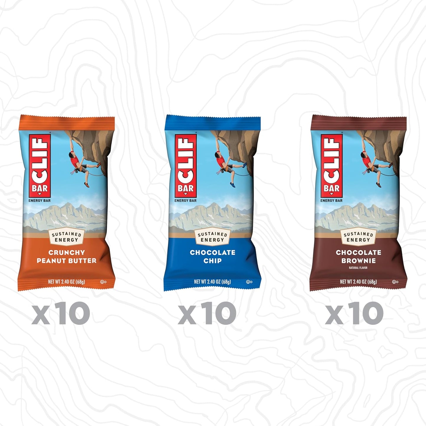CLIF BAR Energy Protein Bars Variety Pack 3 Flavors Made with Organic Oats