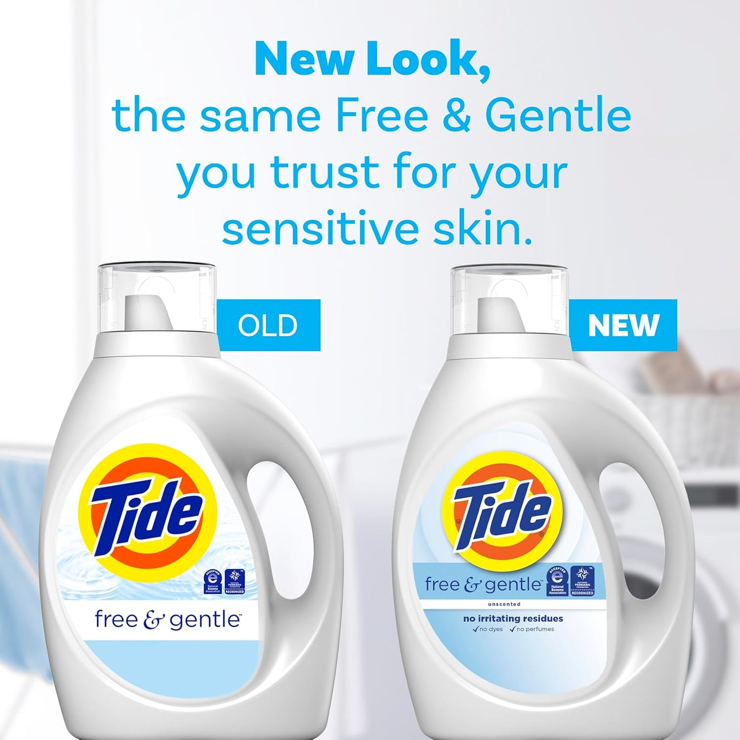 Tide Free & Gentle Liquid Laundry Detergent, 105 fl oz, 80 Loads, HE Compatible