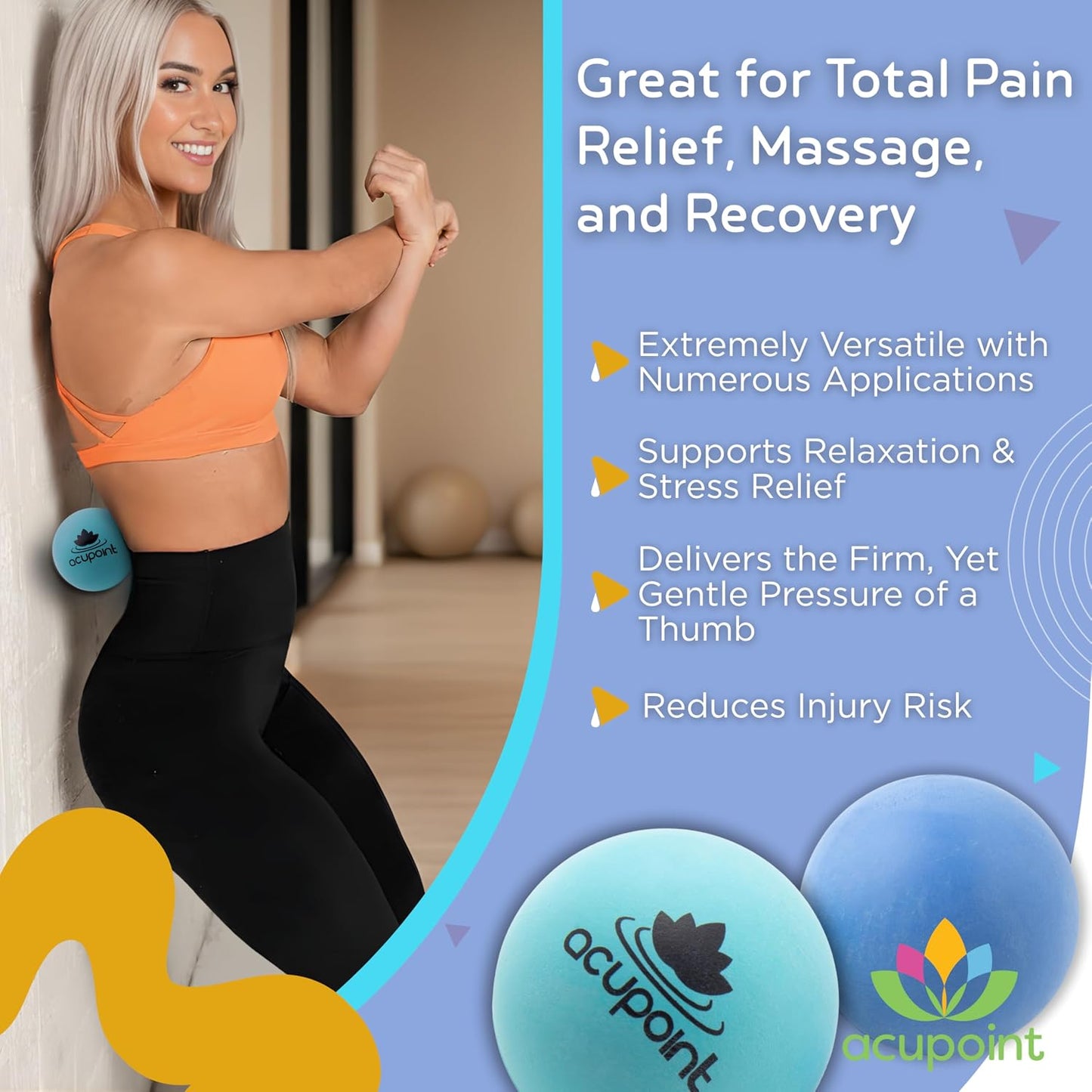 Acupoint Massage Therapy Ball Set for Myofascial Release and Deep Tissue Relief