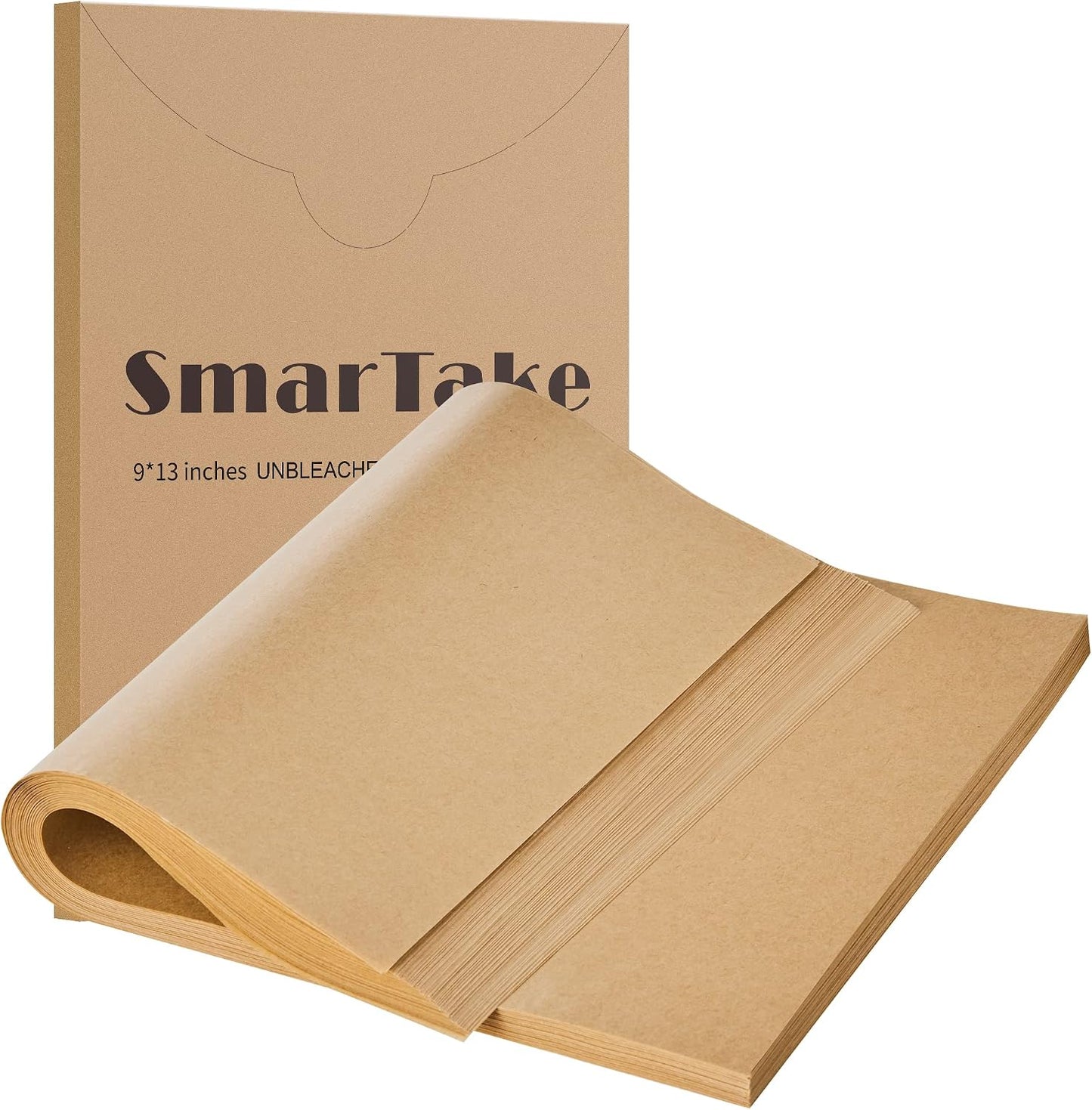 SMARTAKE 200 Pcs Parchment Paper Baking Sheets, 12x16 Inches, Non-Stick | Unbleached Pre-Cut Greaseproof Baking Parchment, Oven Safe up to 450°F, for Grilling Frying Steaming Bread Cup Cake Cookies