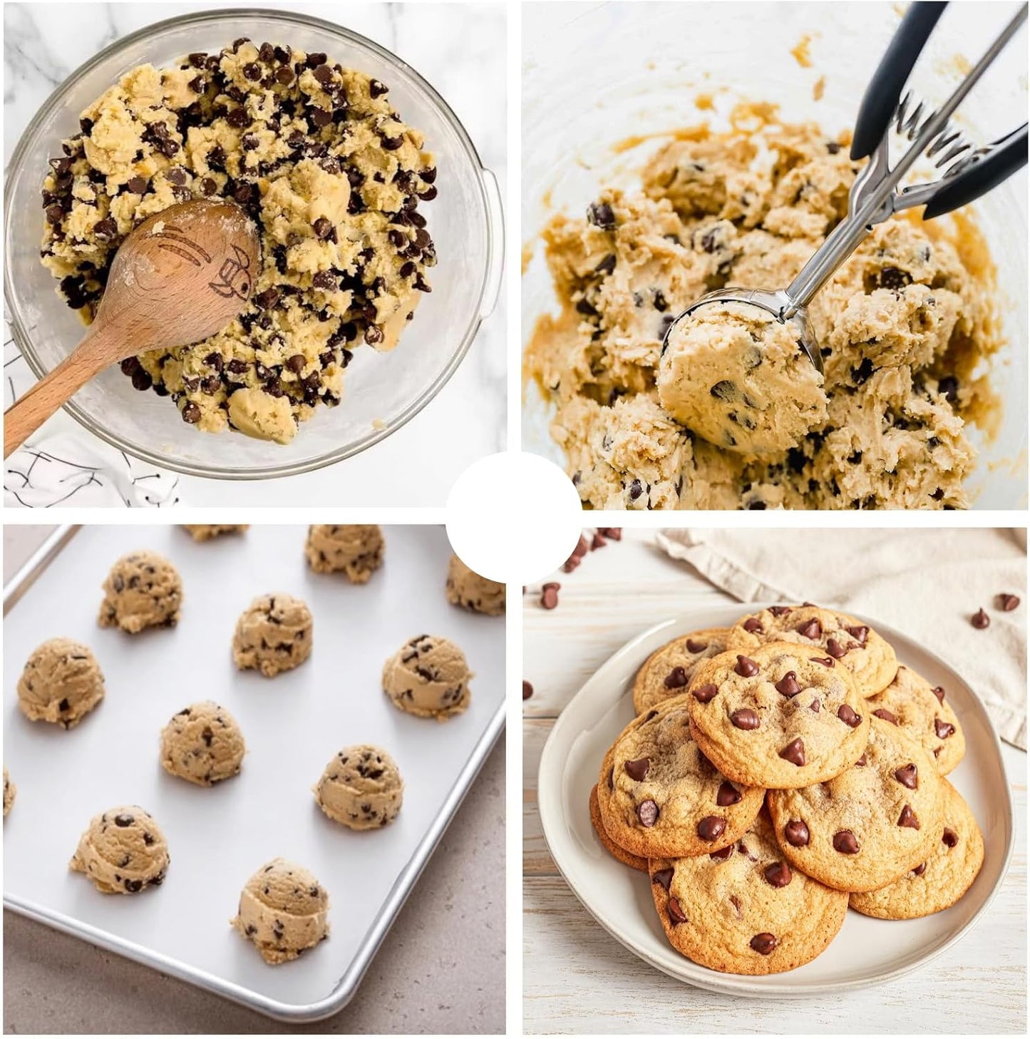 Ice Cream Scoop, 18/8 Stainless Steel Cookie Scoop, Cookie Scoops for Baking, 2 Tbsp/ 30 ml/ 1 oz Cookie Dough Scoop, Ice Cream Scooper with Trigger Release, Cookie Scooper for Baking