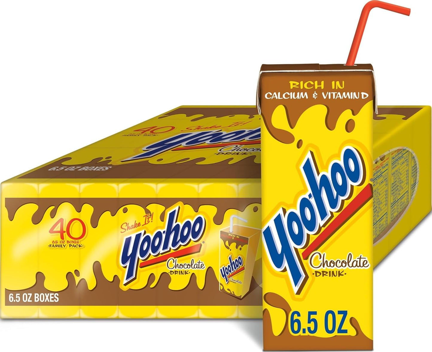 Yoo-hoo Chocolate Drink, 6.5 fl oz boxes, 32 pack