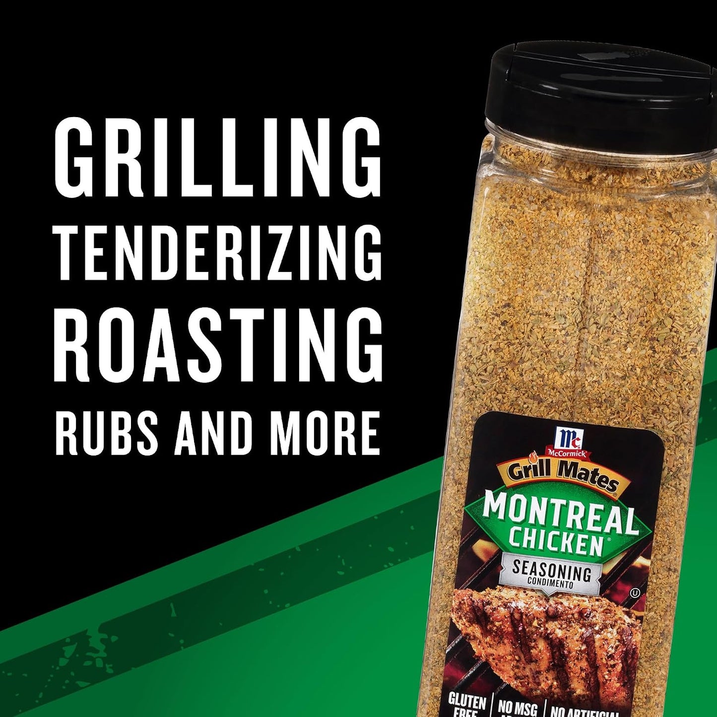 McCormick Grill Mates Montreal Chicken Seasoning, 23 oz - 23 oz container with blend of garlic, onion, black and red pepper, and paprika for meats and seafood