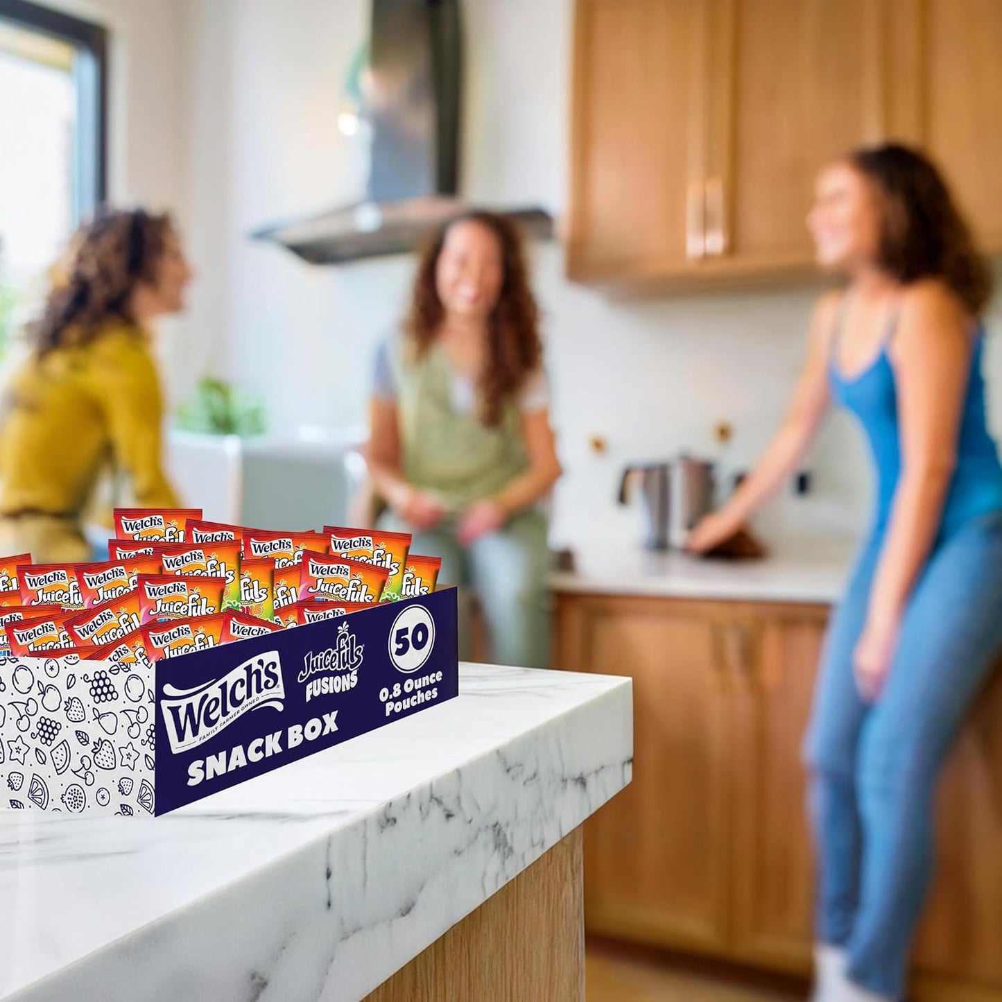 Welch's Fruit Snacks, Juicefuls Fusions, Assorted Fruit Flavor, Gluten Free, 50-Pack, 0.8oz Each