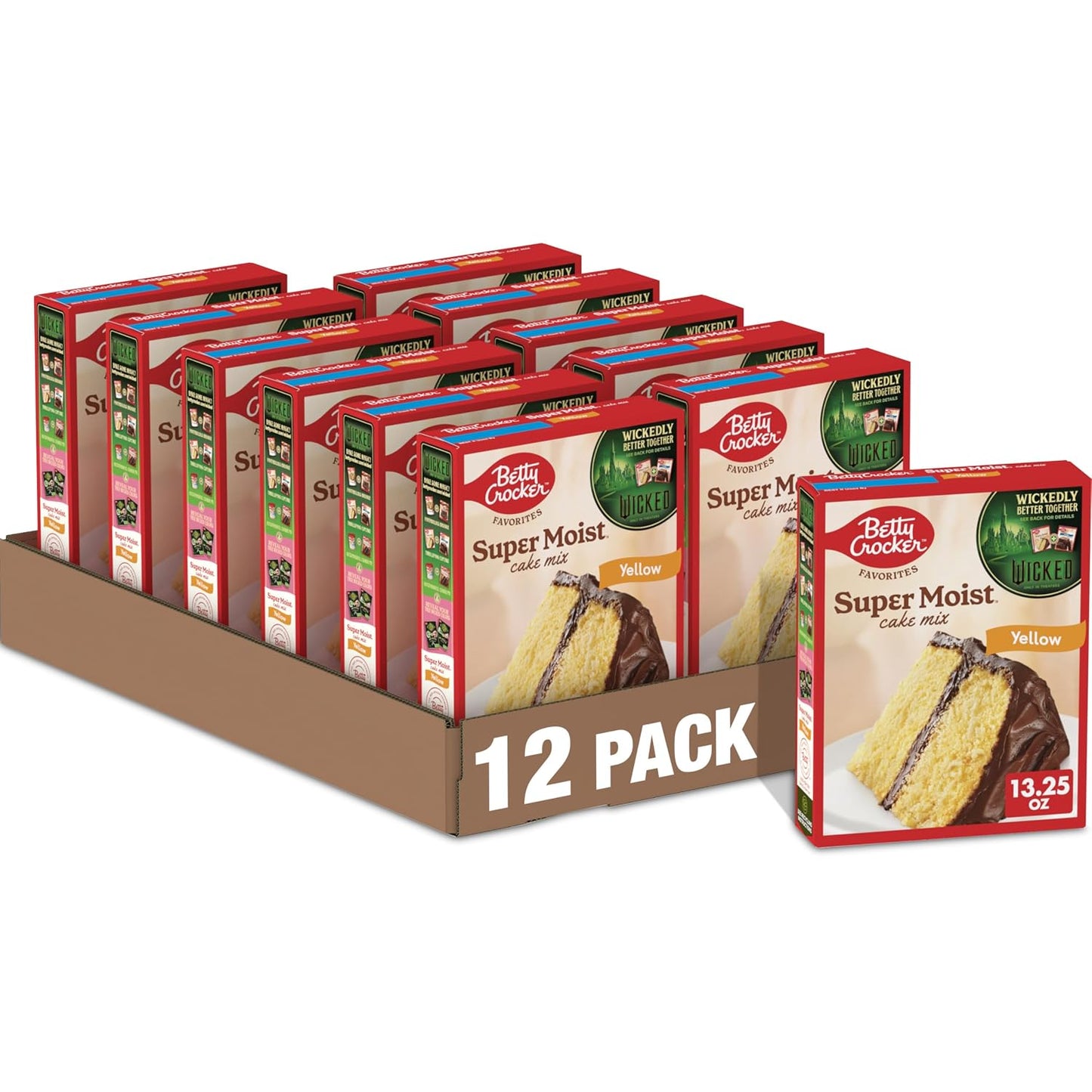 Betty Crocker Favorites Super Moist, Chocolate Fudge, Cake Mix, 13.25 oz (Pack of 12)