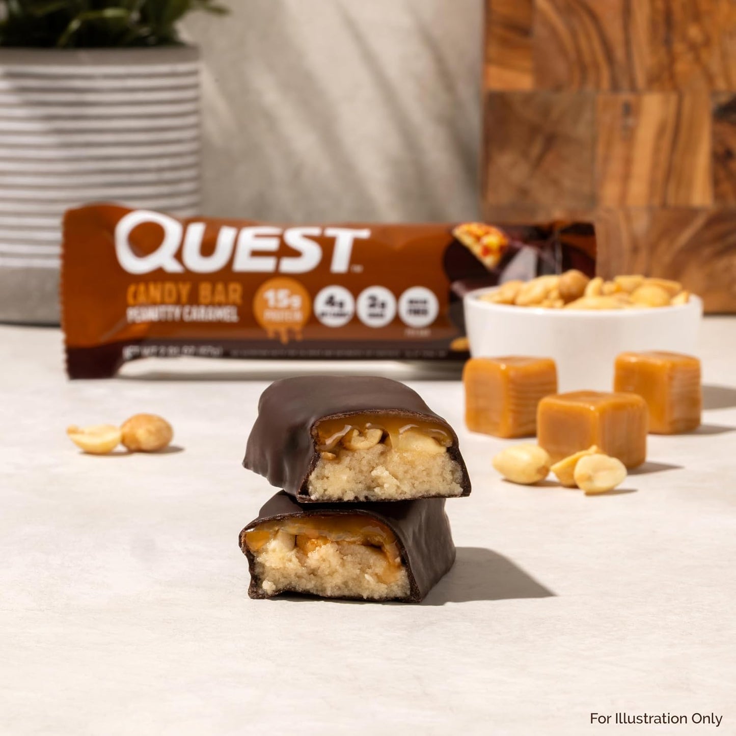Quest Nutrition Protein Bar, Peanutty Caramel Flavor, 12 Count, Gluten Free