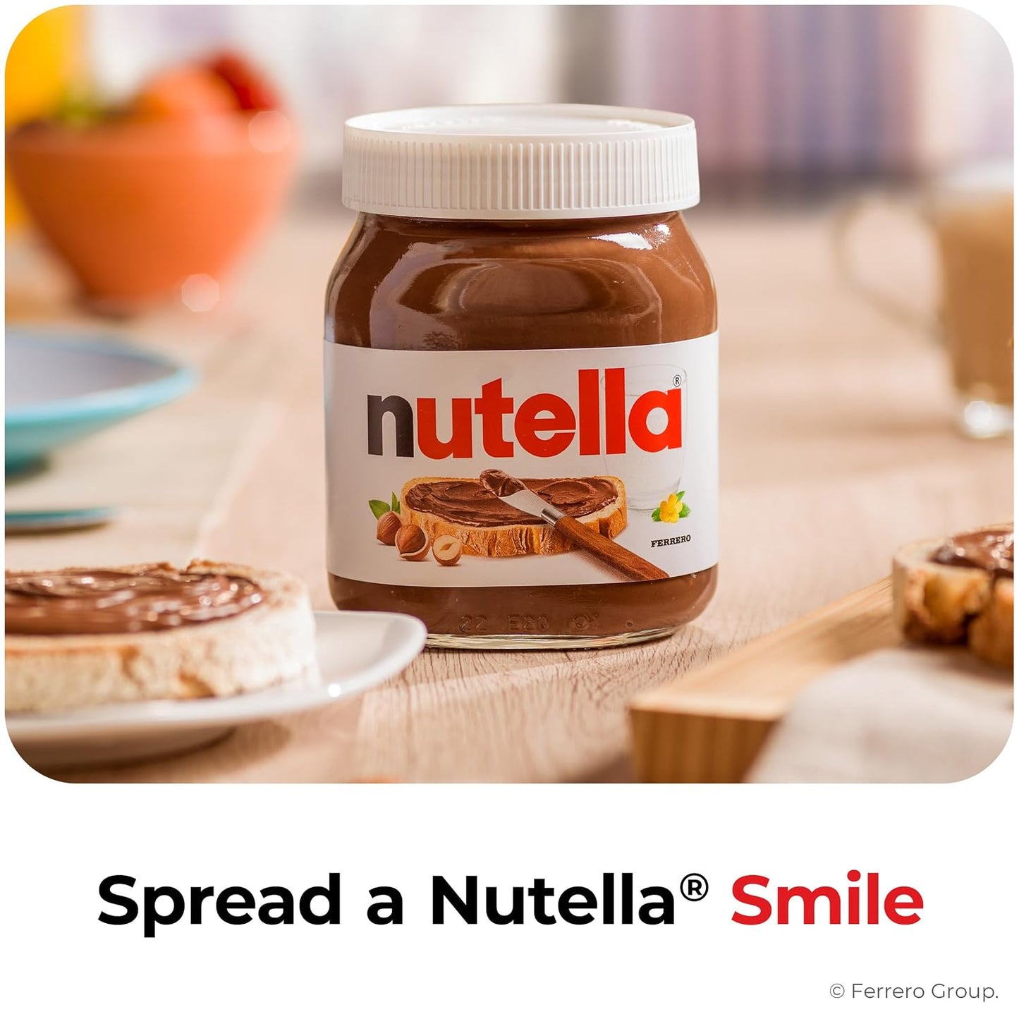 Nutella Hazelnut Spread with Cocoa, 26.5 oz Creamy Hazelnut Spread Jar, Breakfast Favorite and Snack