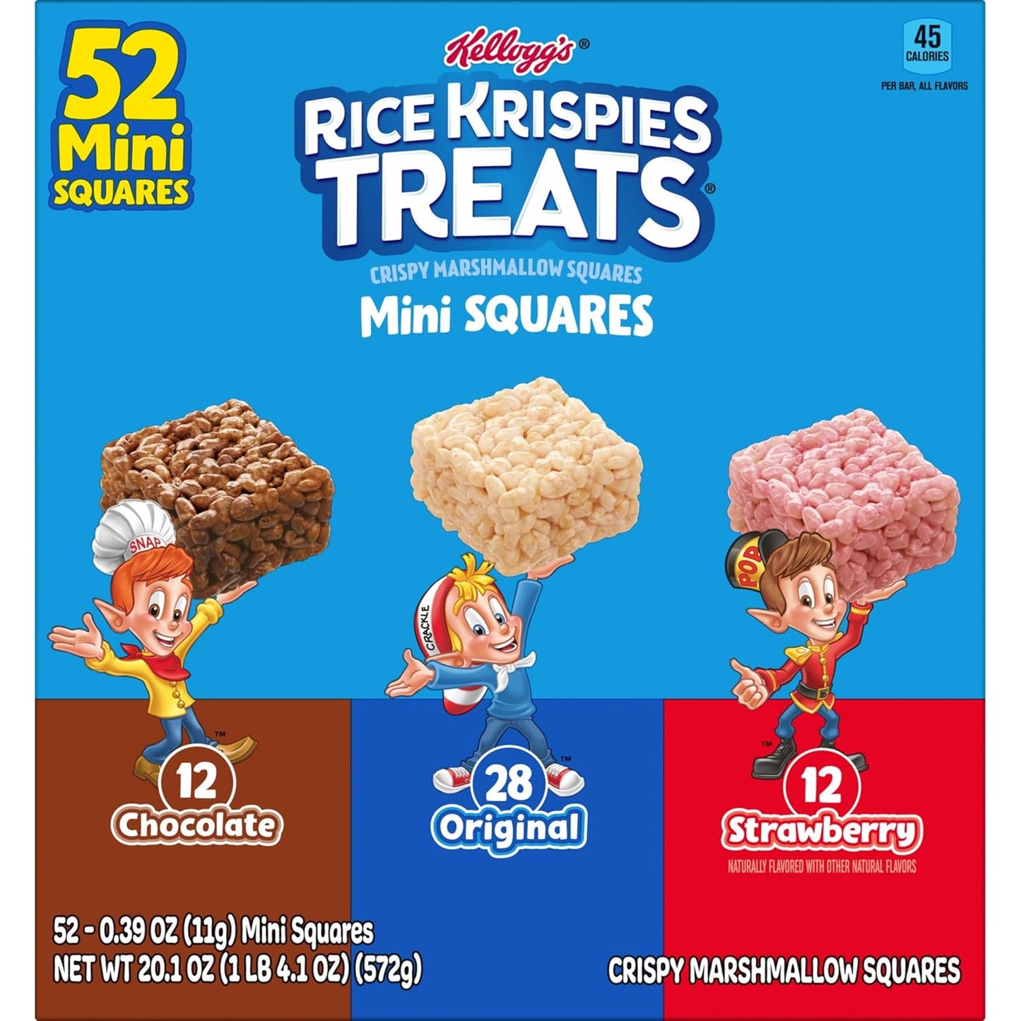 Rice Krispies Mini Crispy Marshmallow Squares Variety Pack Snacks
