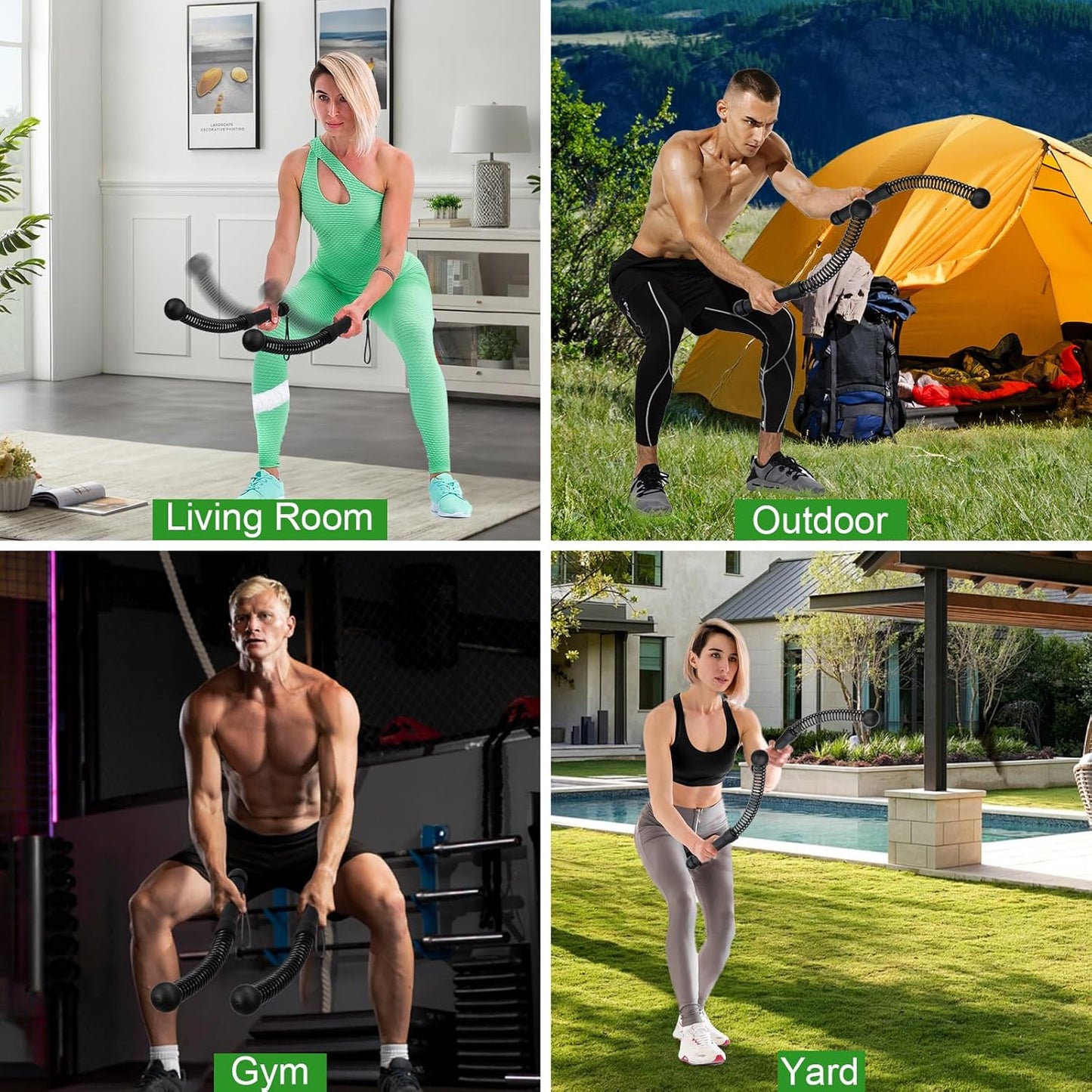 Upgrade Cordless Battle Ropes for Home Gym, HIIT, Strength Training