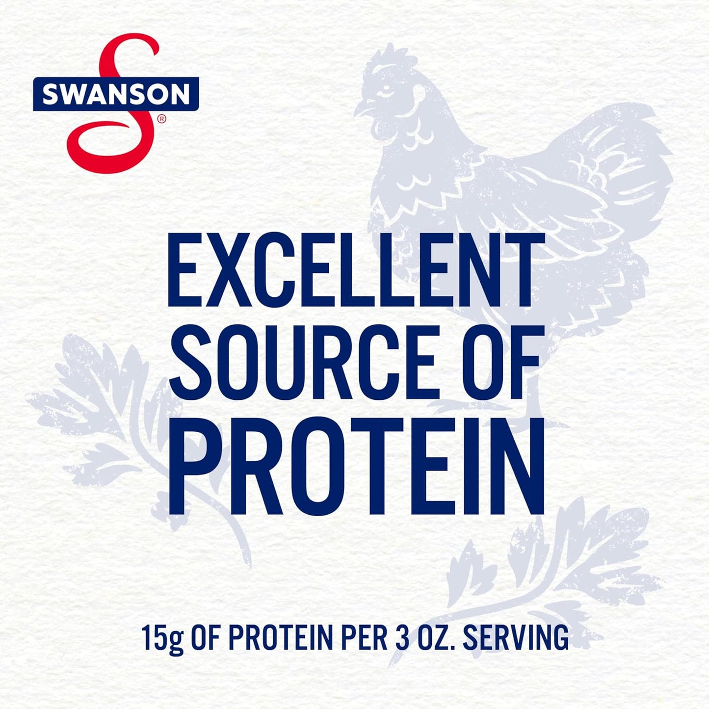 Swanson White Premium Chunk Chicken Breast with Rib Meat in Water, 12.5 oz (Pack of 2) for Salads or Recipes