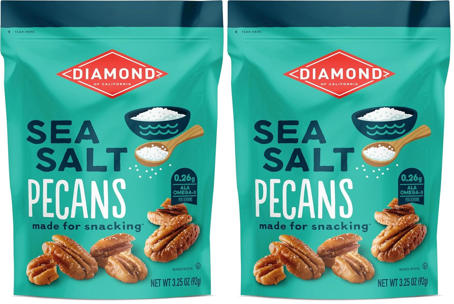 Diamond of California Pecan Pie Pecan Nuts, 3.25 oz, Non-GMO, Kosher, Omega-3 rich