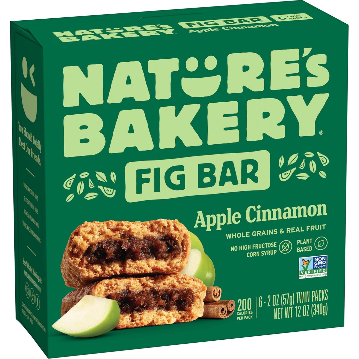 Nature's Bakery Whole Wheat Fig Bars, Raspberry, Real Fruit, Vegan, Non-GMO, Snack bar, 12 twin packs