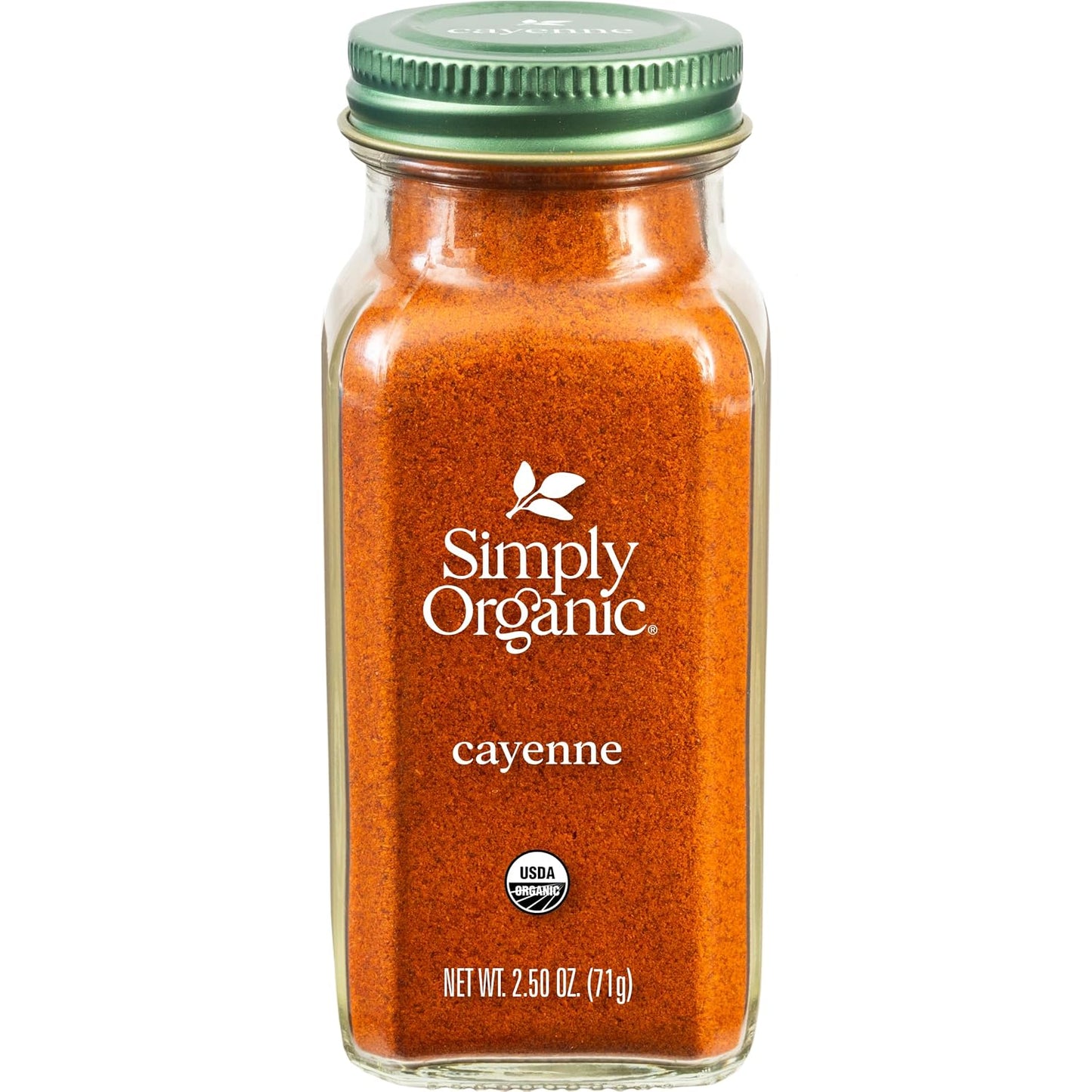 Simply Organic Cayenne Pepper, 2.50 Ounce, Pure, Organic, No GMOs, Kosher, Versatile Spice for Chili and Curries