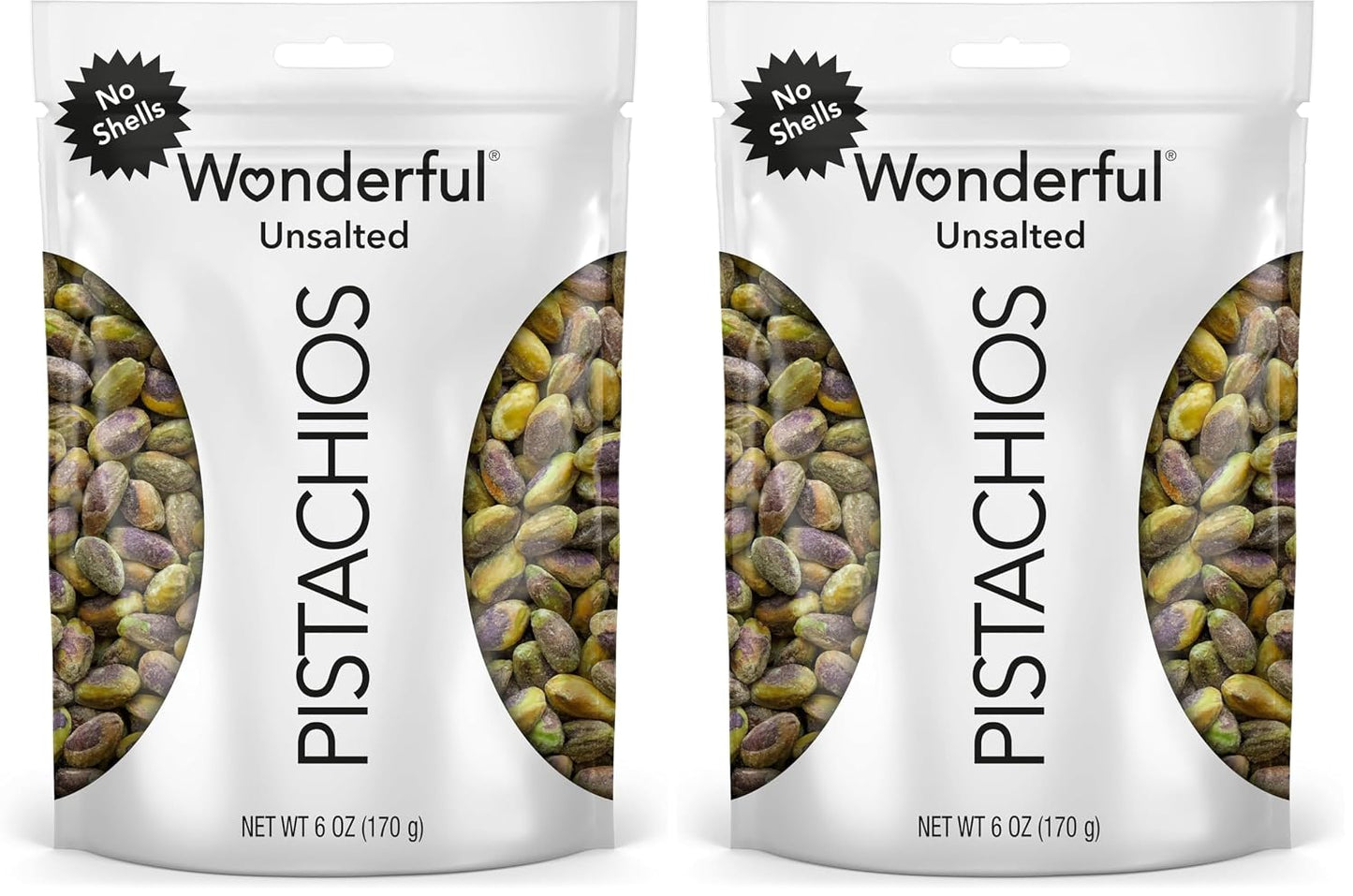 Wonderful Pistachios Lightly Salted No Shells 12 Ounce Resealable Bag Gluten Free Protein Snacks