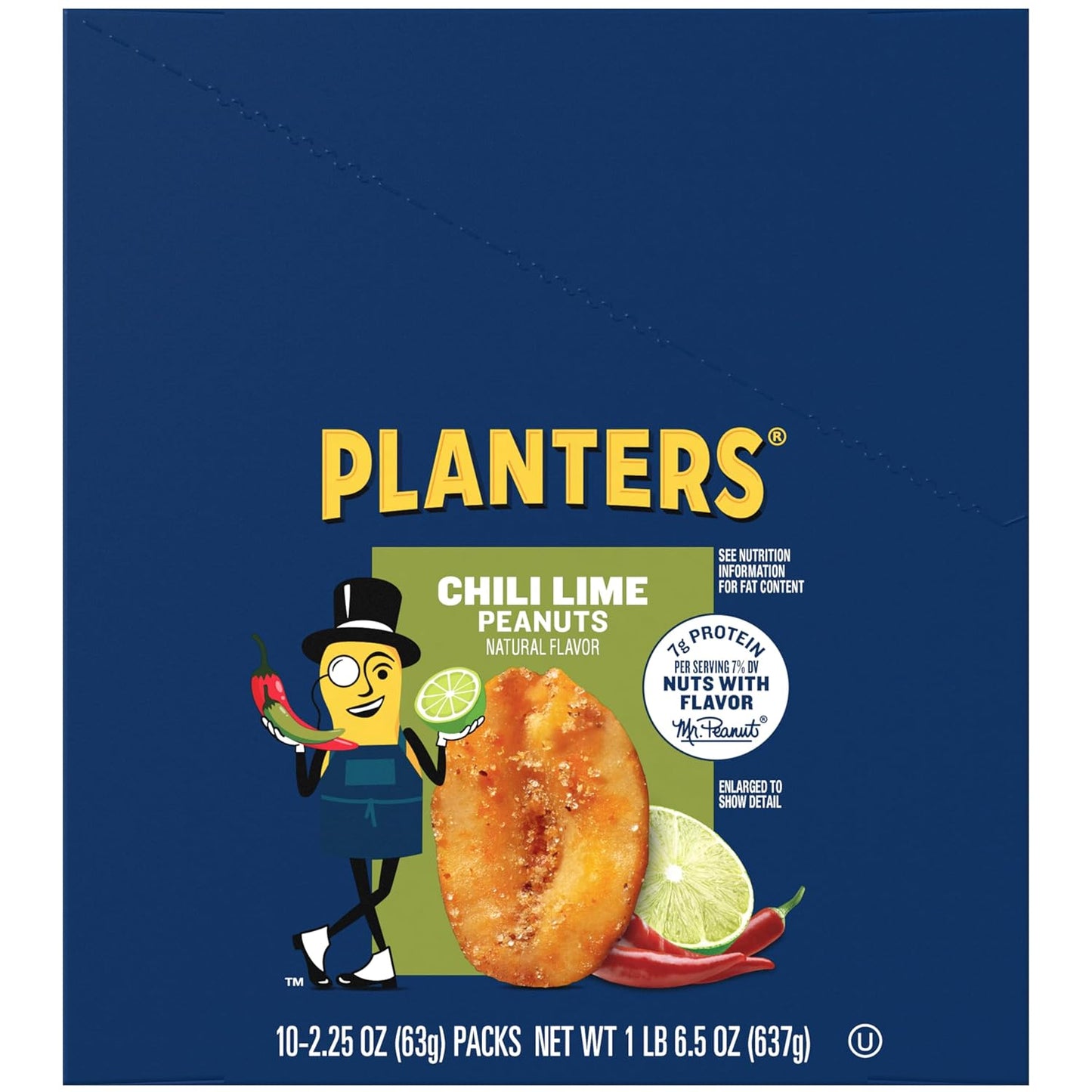 Planters Heat Peanuts, Spicy Snacks, 15-Pack, 2.25 oz Nuts