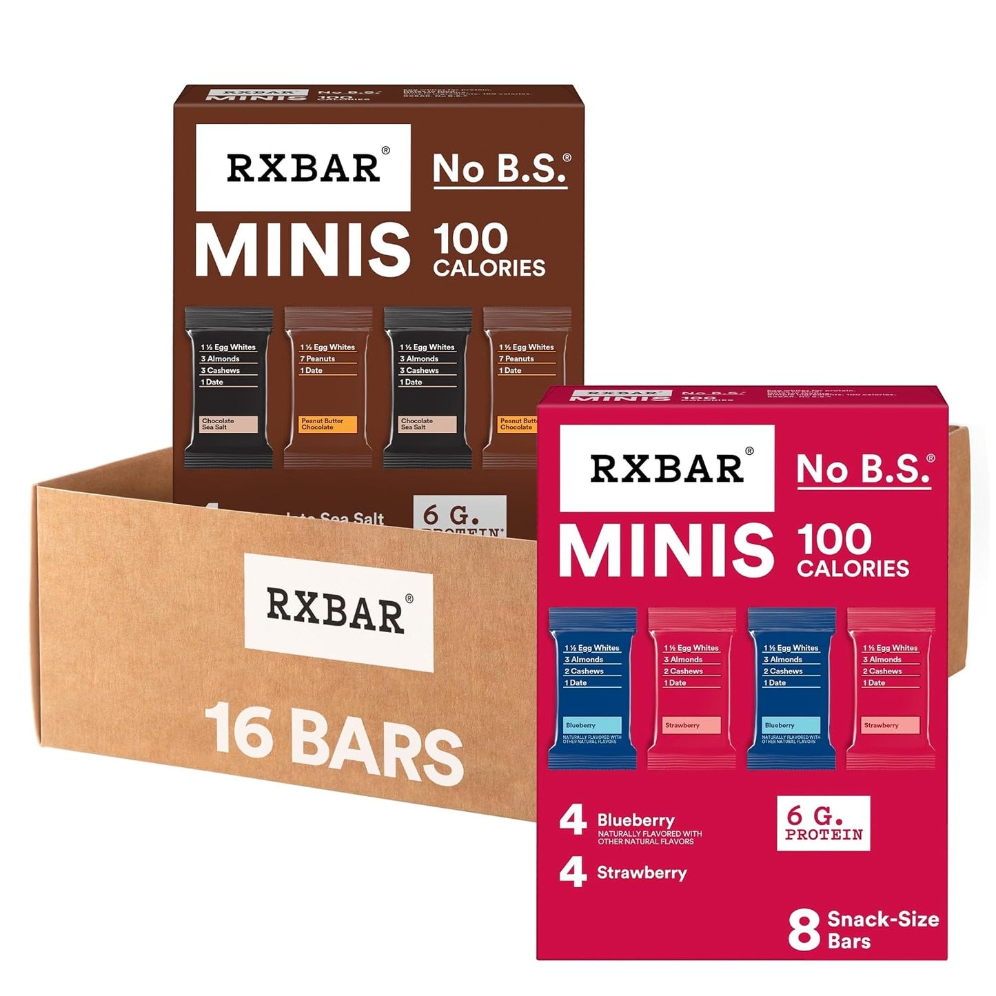 RXBAR Minis Protein Bars Variety Pack 16 Count