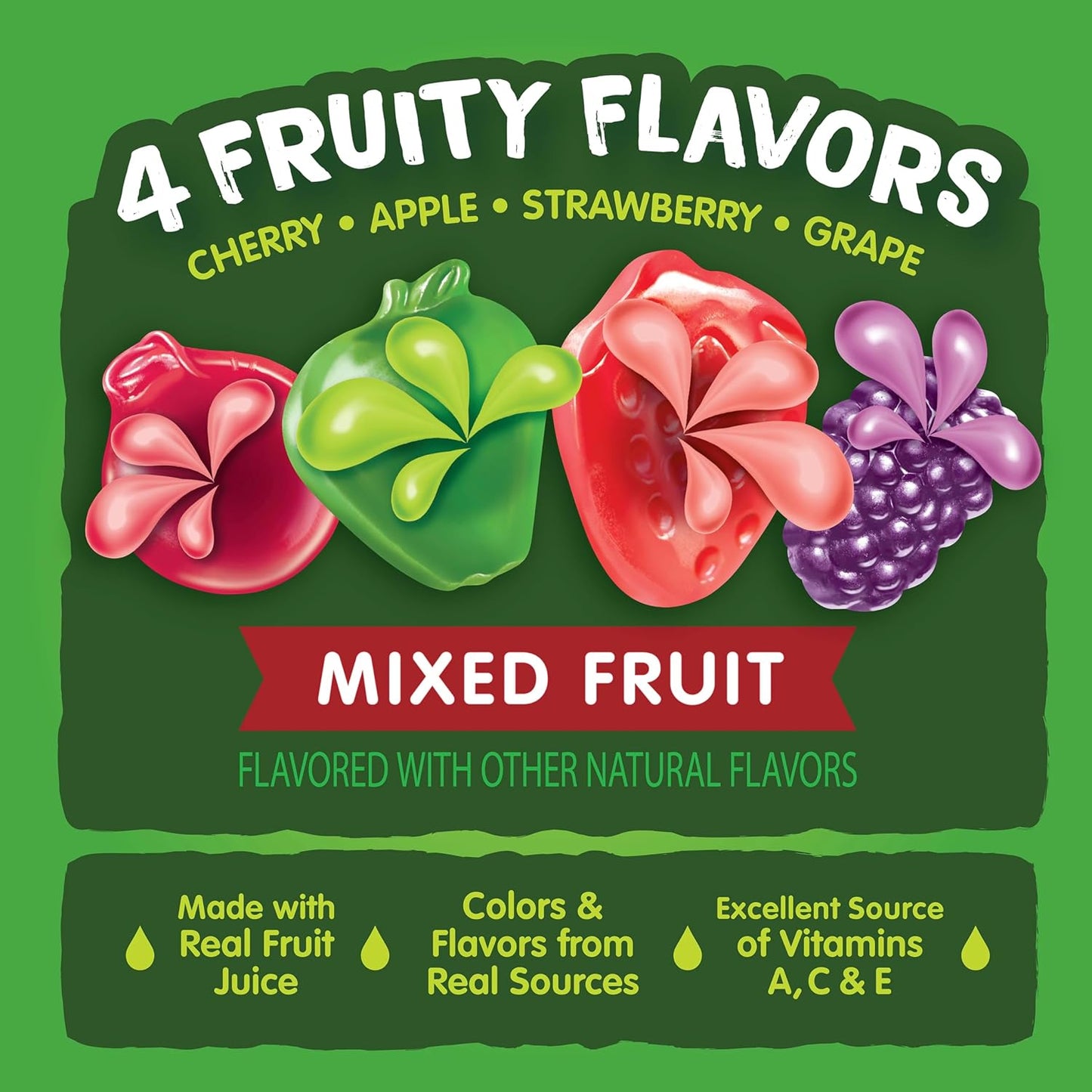 Black Forest Mixed Fruit Flavored Snacks, 0.8 oz, 40 count