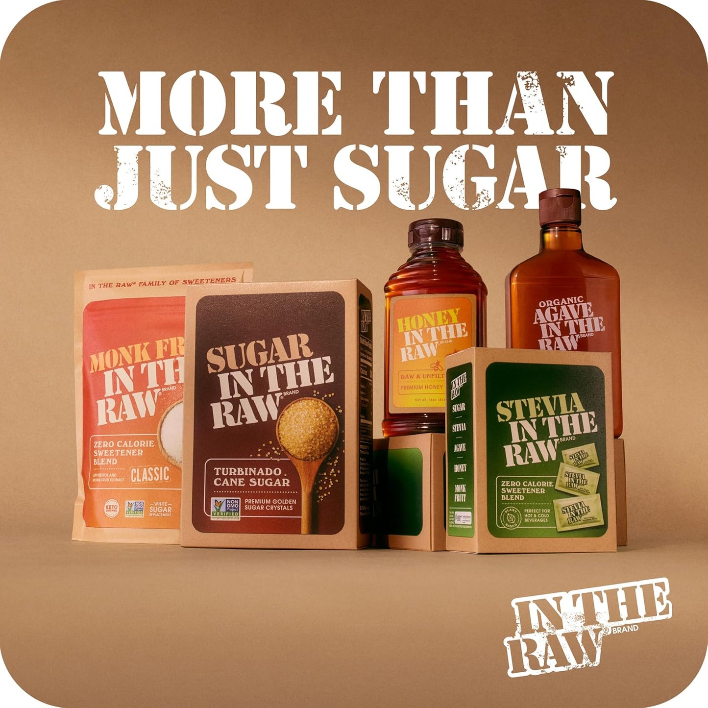 In The Raw Granulated Turbinado Cane Sugar, 2 lb Box, Pure, Natural, Non-GMO, Kosher, Vegan, Gluten Free
