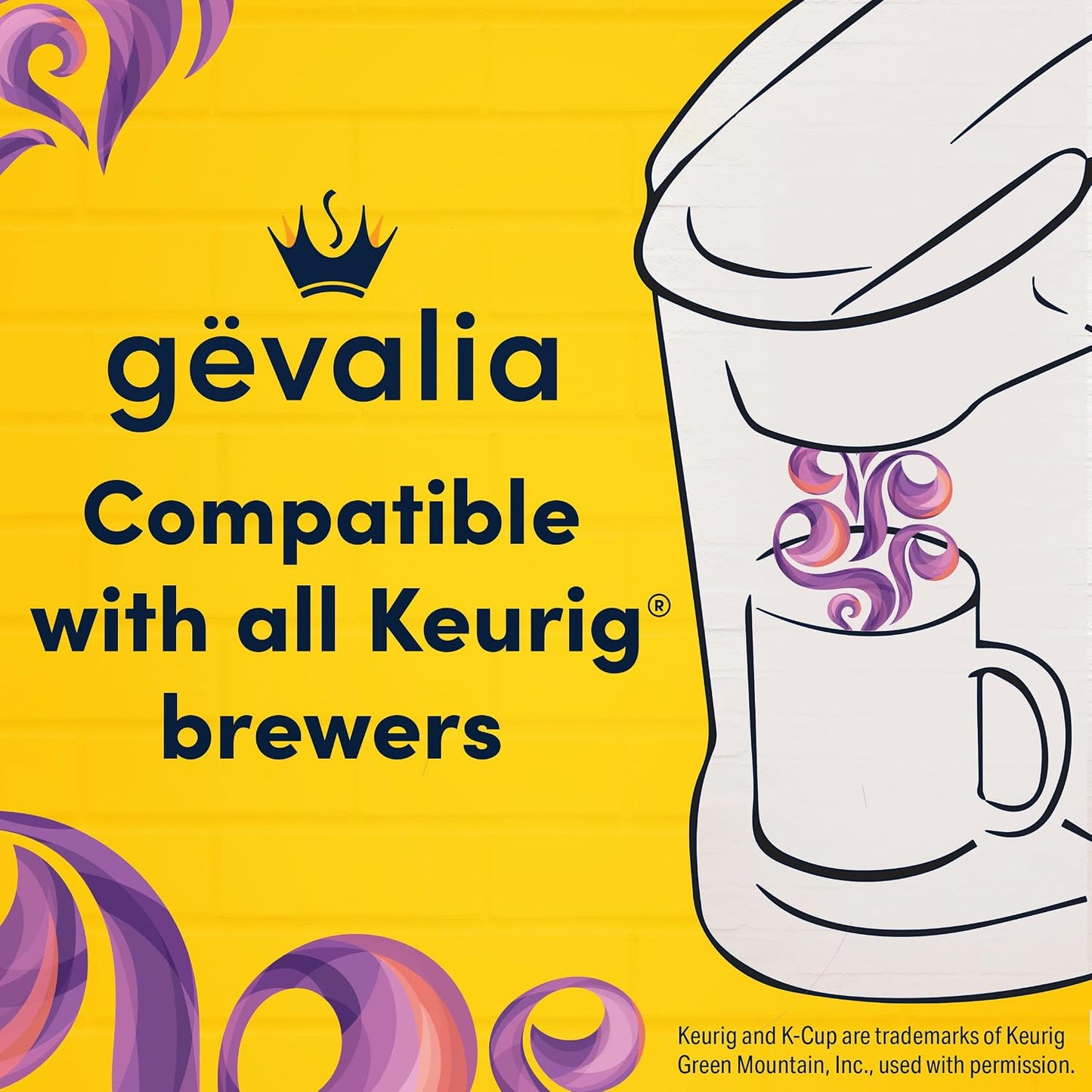 Gevalia Dark Royal Roast Dark Roast K-Cup Coffee Pods, 22-count box, Keurig compatible