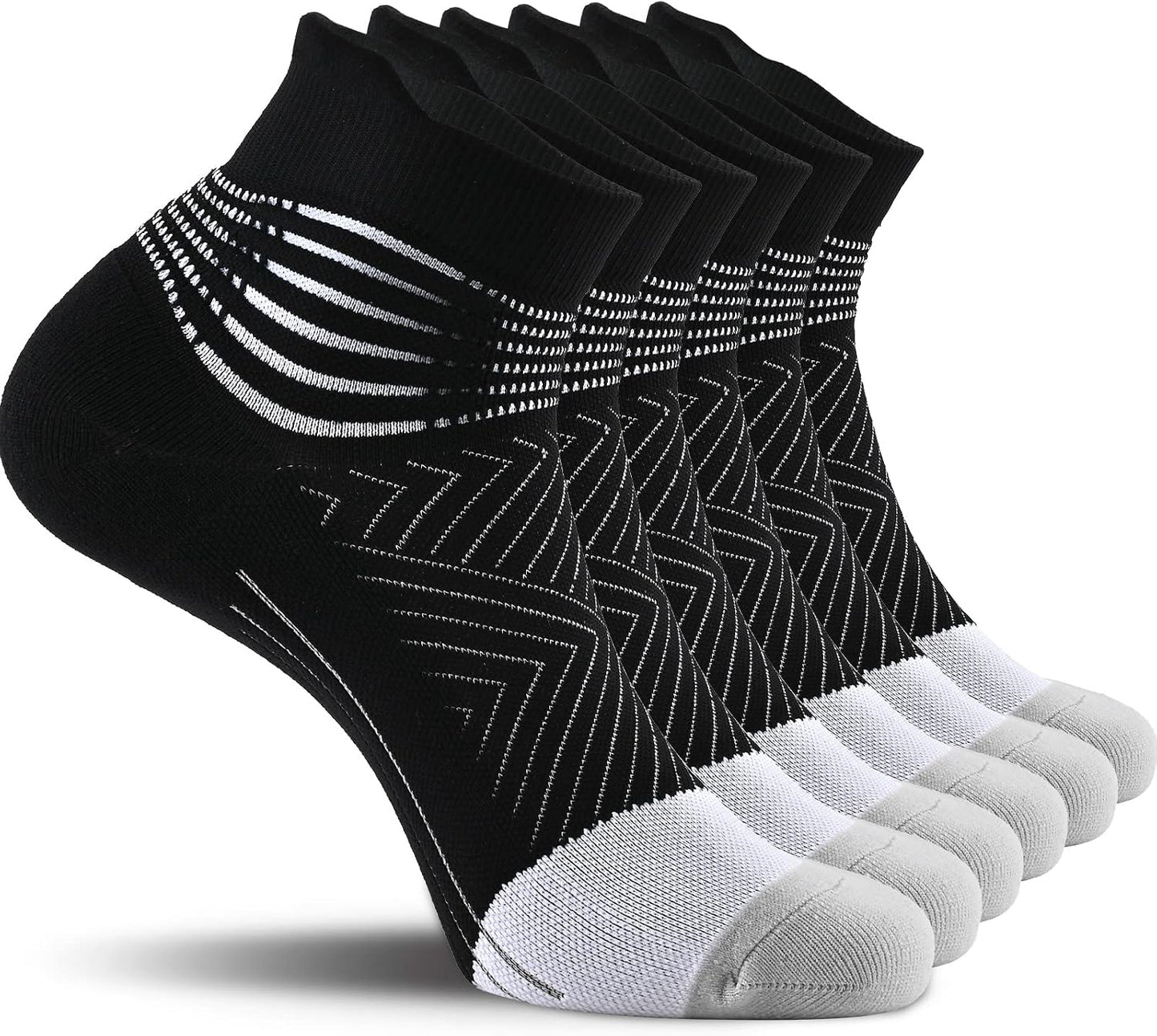 IRAMY Compression Ankle Support Socks Women - Wicking, Cushioned Athletic, Plantar Fasciitis Relief