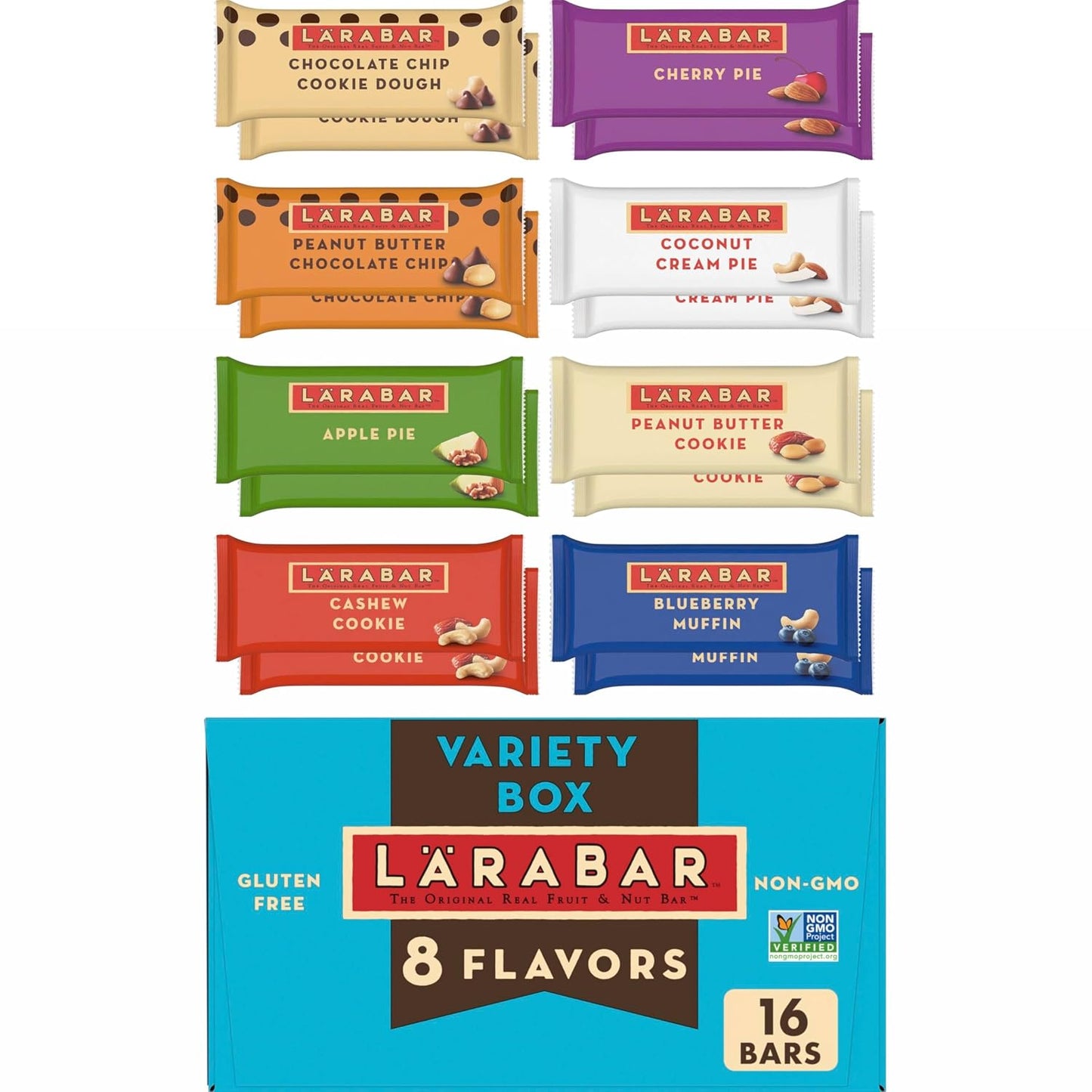 Larabar Fruit and Nut Bars Variety Pack, 16 Count, 26.4 oz, Gluten Free and Vegan