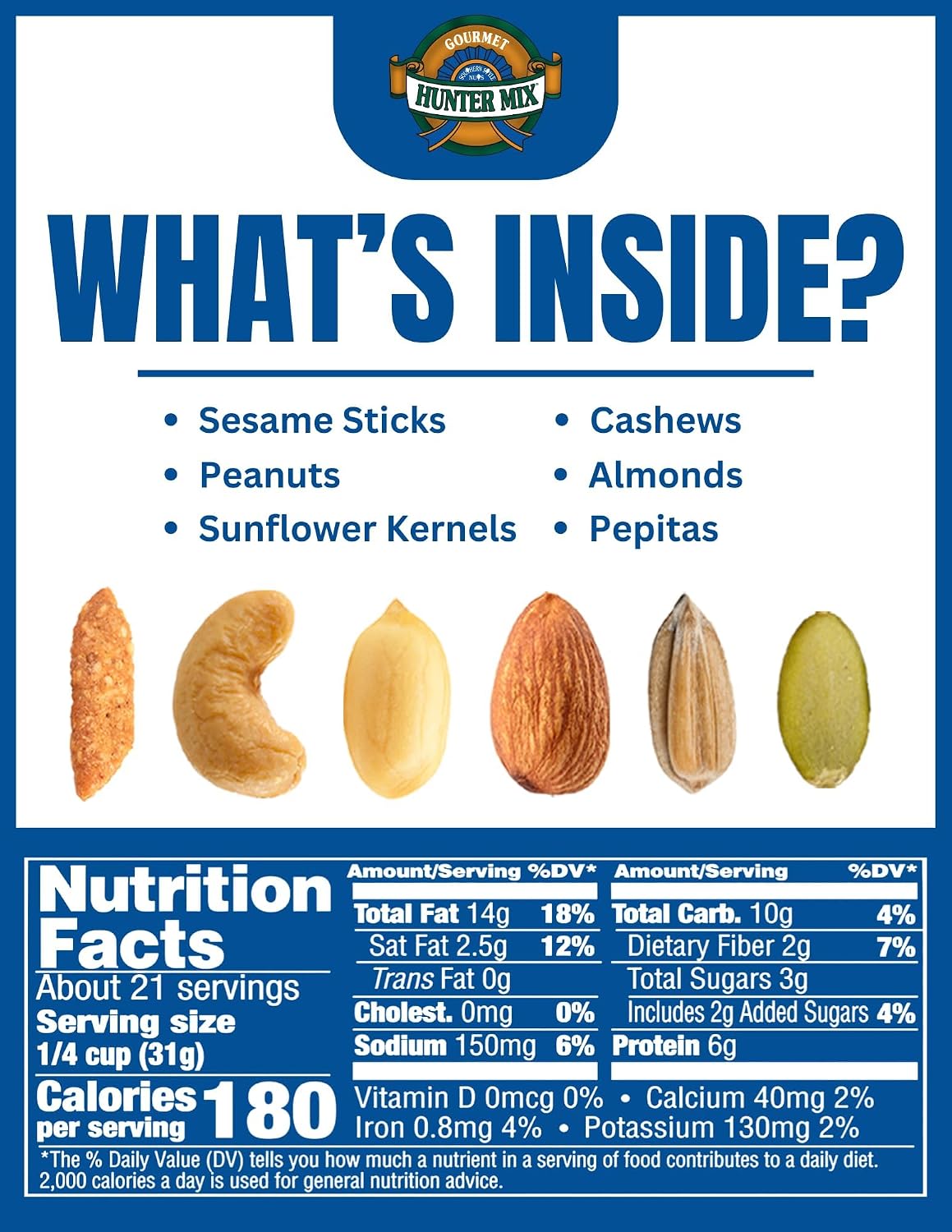 Bulk Trail Mix with Honey Roasted Nuts and Seeds, 23 oz