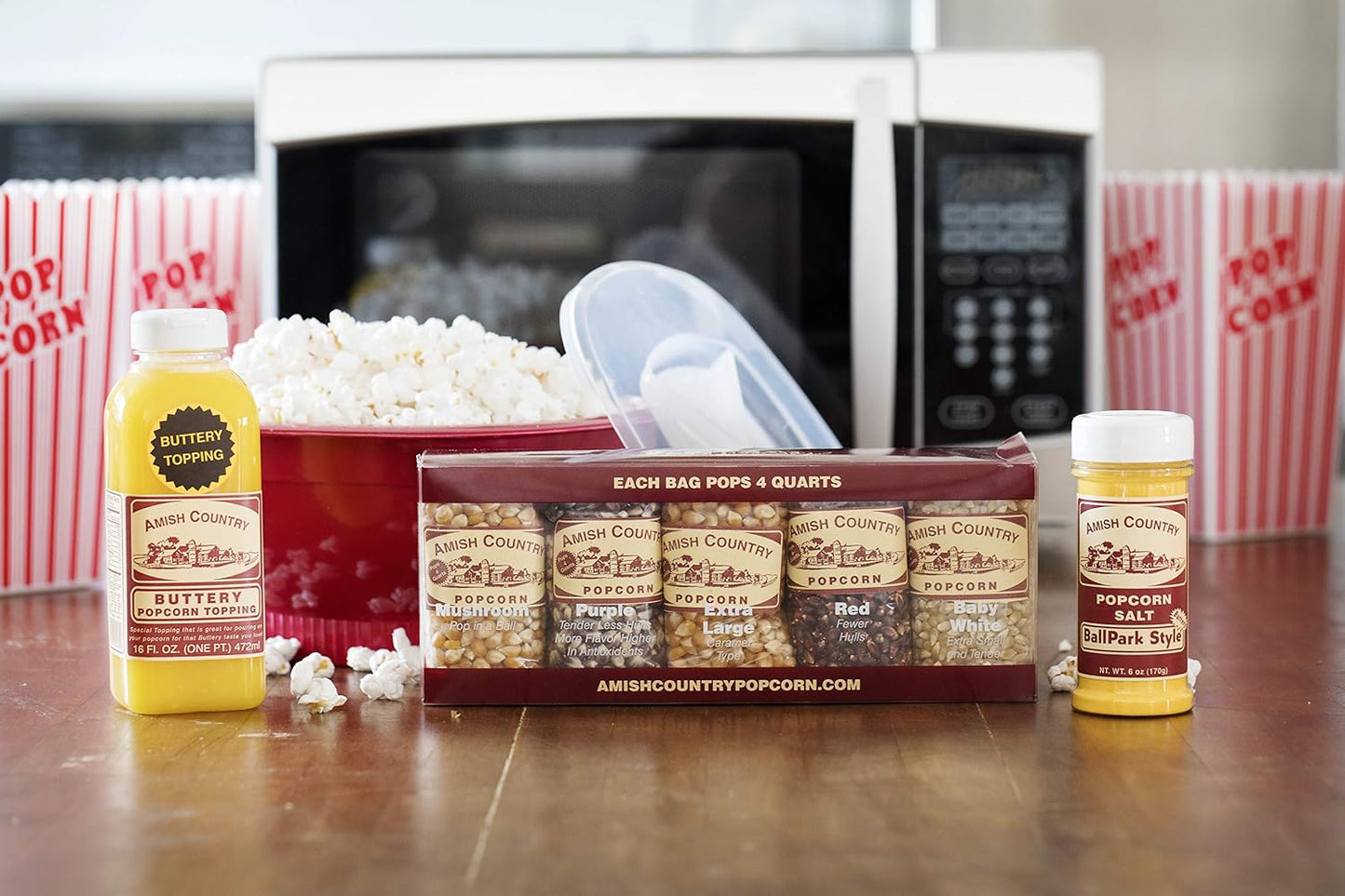 Amish Country Popcorn 4 Ounce Variety Kernel Gift Set 10 Pack Assorted