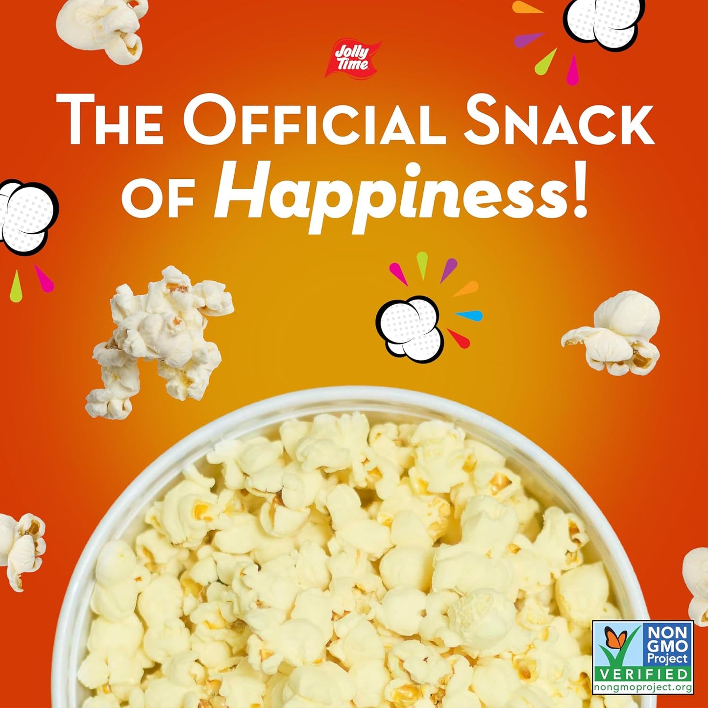 Jolly Time Pop Microwave Popcorn, 1.2oz Personal Bag, 10 Bags Per Carton