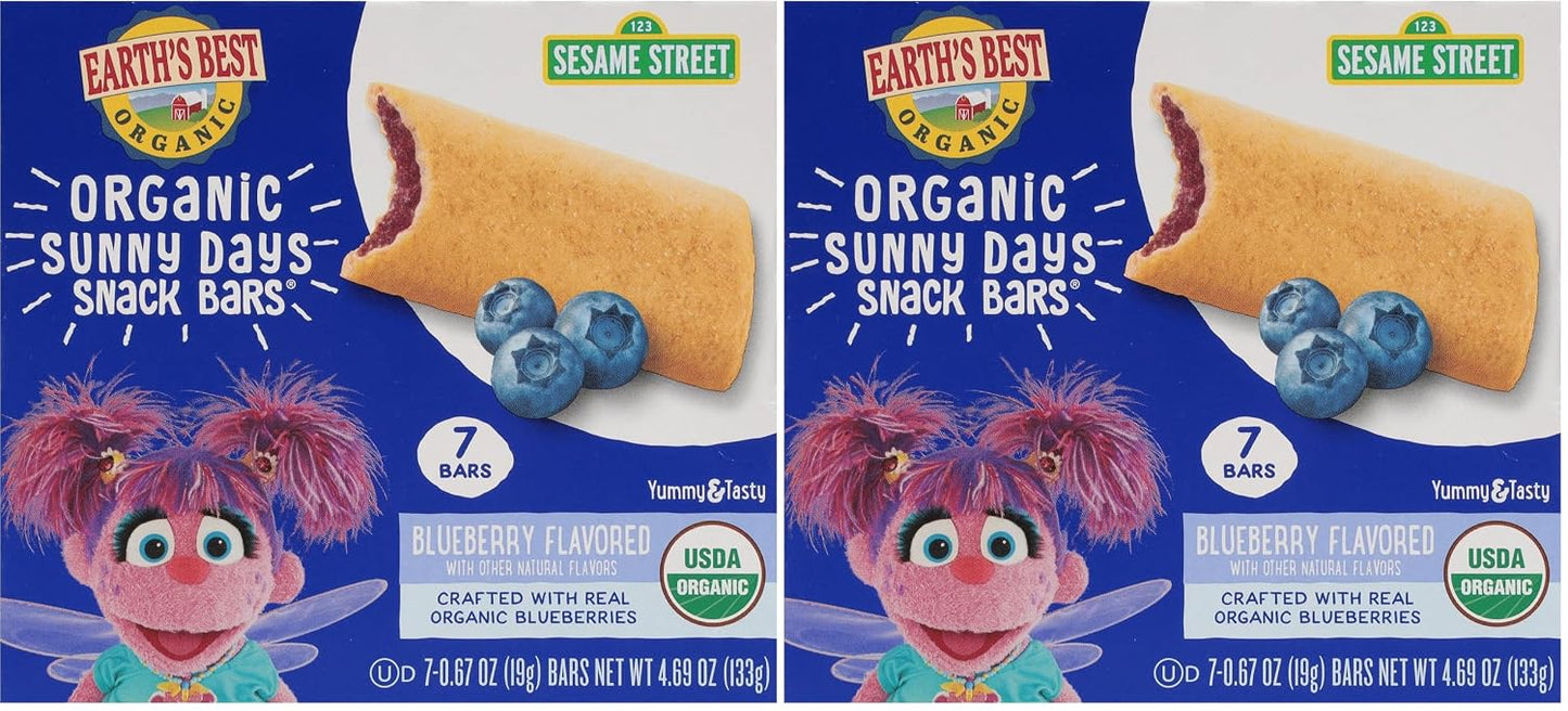 Earth's Best Organic Toddler Snack Bars, 7 Ct, 2 Years and Up, 6 Pack