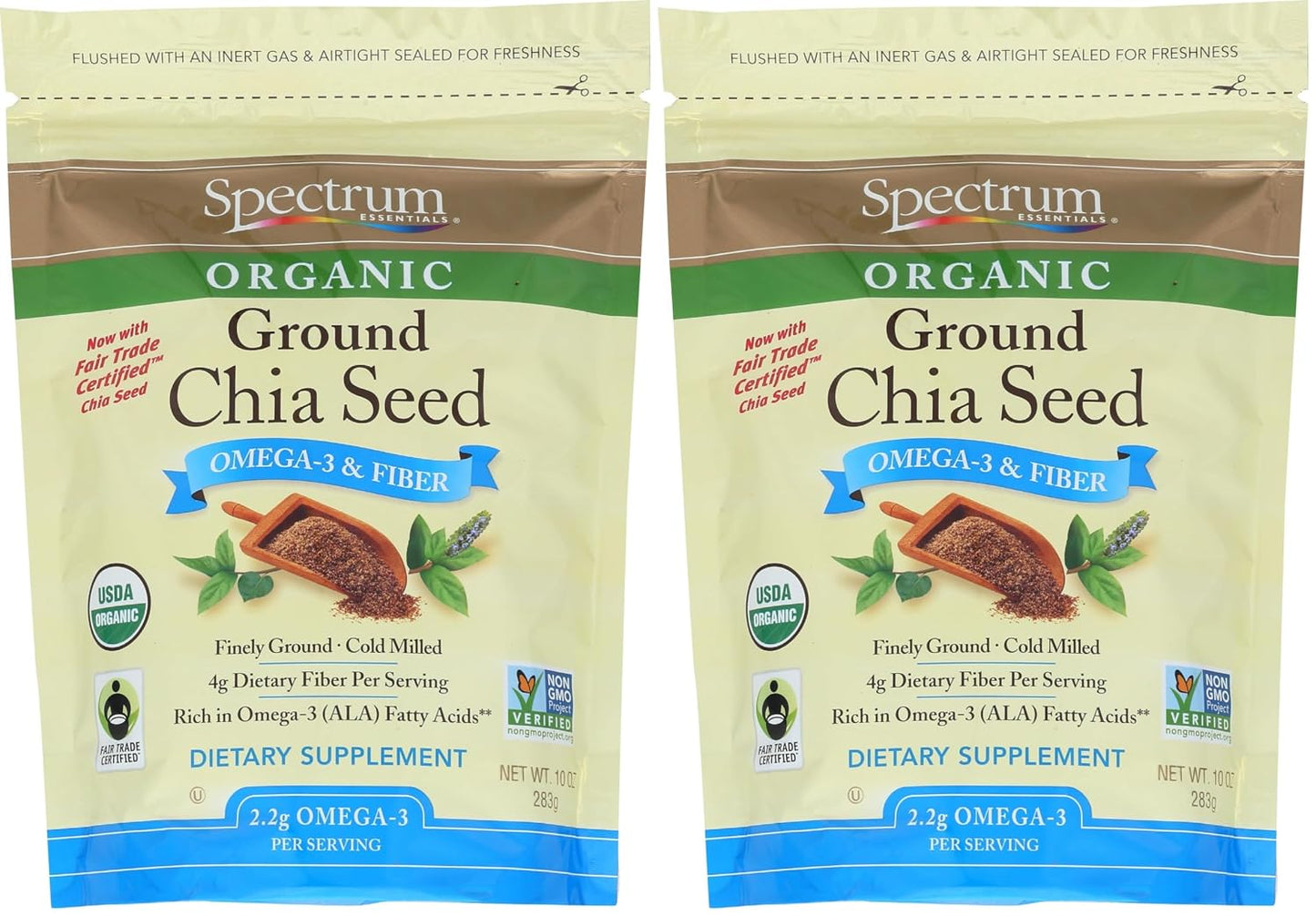 Spectrum Essentials Organic Ground Chia Seed, 10 oz