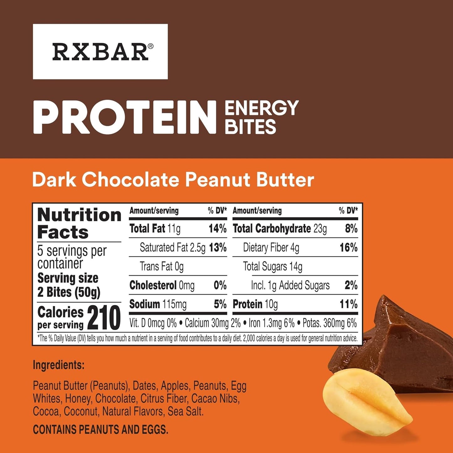 RXBAR Protein Energy Bites Variety Pack Gluten Free Snacks