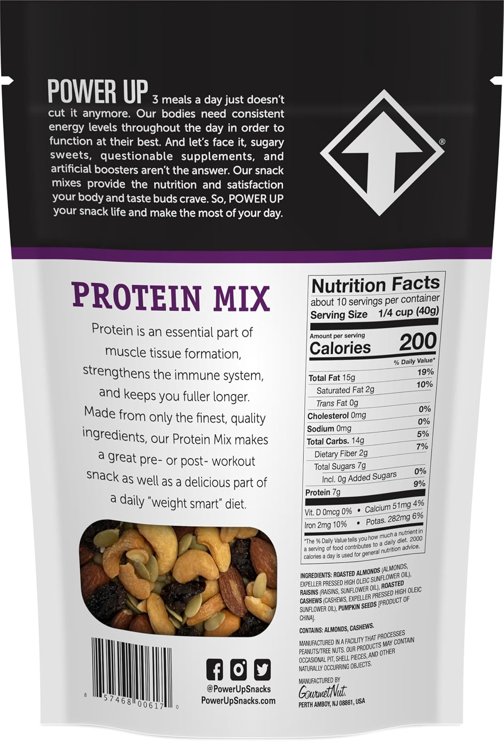 Protein Packed Trail Mix, 14oz, No Added Sugar, Gluten Free, Vegan, Non-GMO