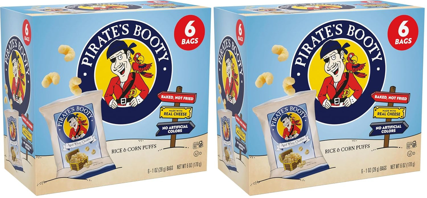 Pirate's Booty Aged White Cheddar and Cheddar Blast Cheese Puffs Variety Pack