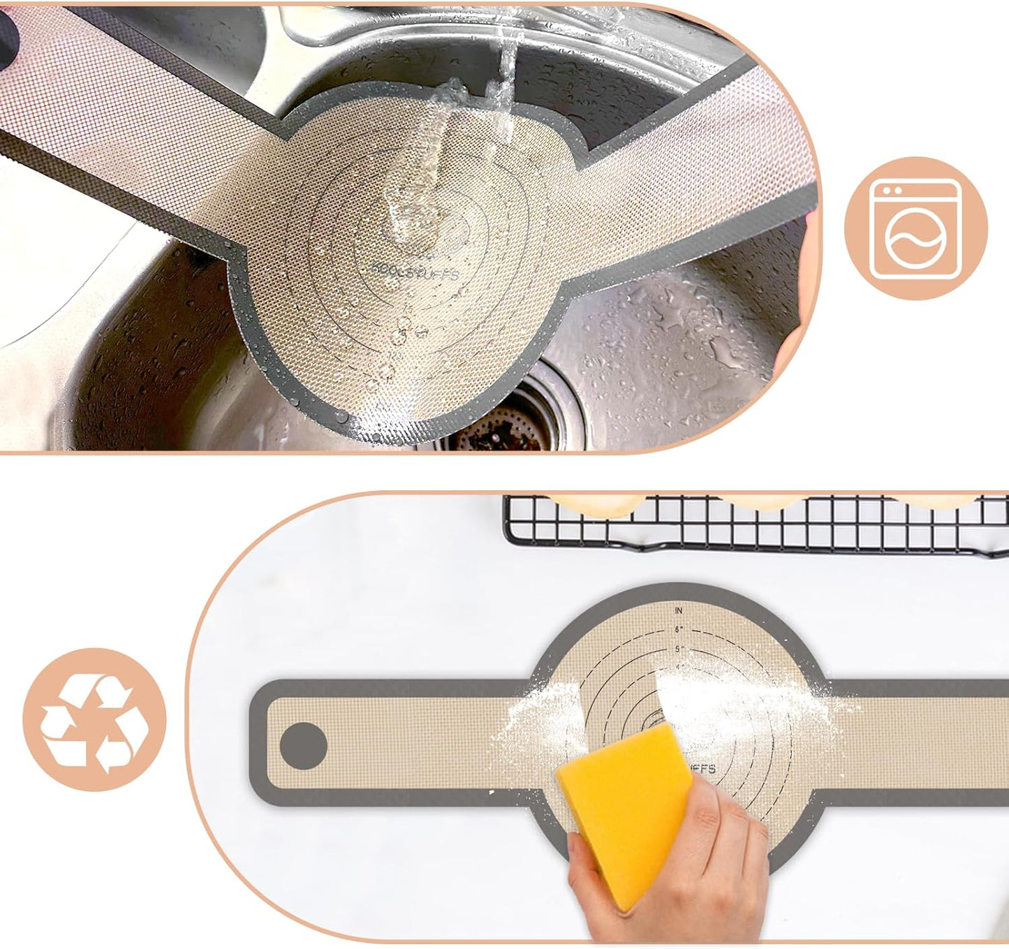 Koolstuffs Silicone Bread Sling for Dutch Oven, Nonstick & Reusable, 2 Pack | Non-Stick & Easy Clean, Reusable Sourdough Mat, Sourdough Bread Baking Supplies, Tools & Accessories