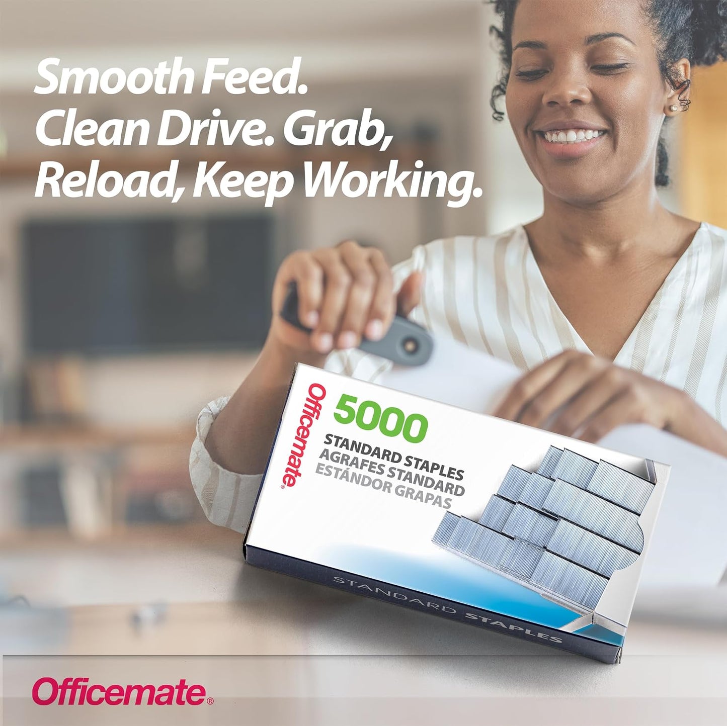 Officemate Standard Staples, 5 Boxes General Purpose Staple, 5000 Staples/Box