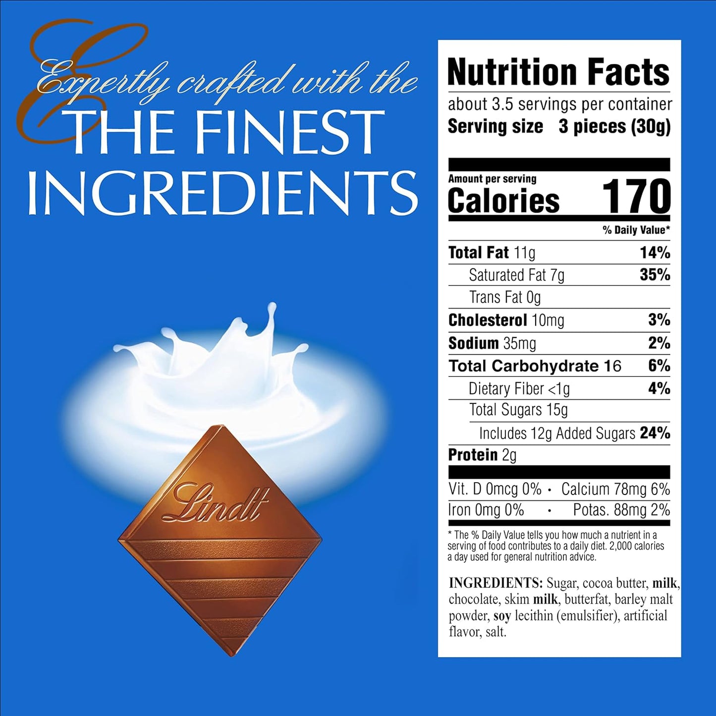 Lindt EXCELLENCE Extra Creamy Milk Chocolate Candy Bar, Milk Chocolate, 3.5 oz. Bar