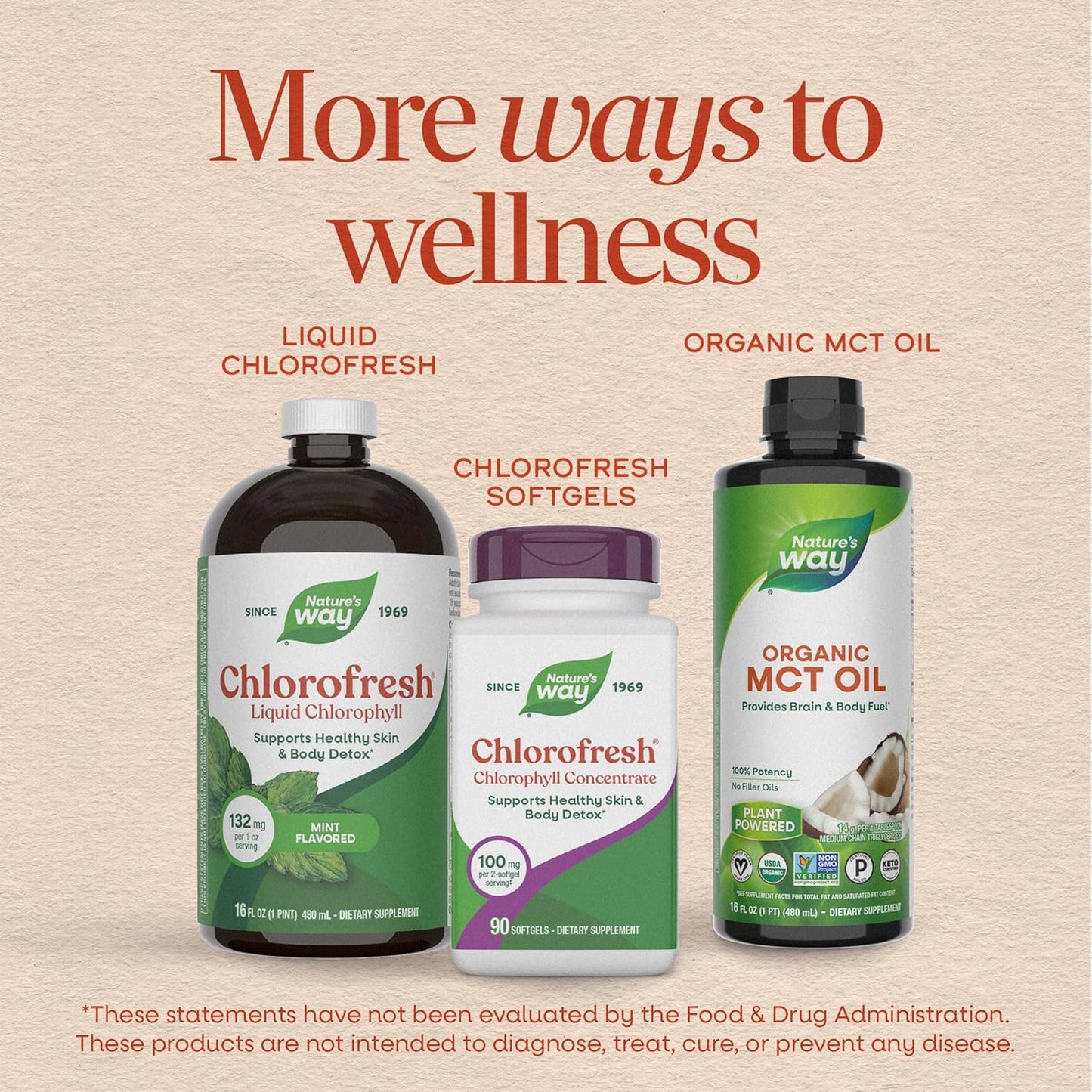 Nature's Way Chlorofresh Liquid Chlorophyll, Chlorophyllin Copper Complex, Internal Deodorant Supplement, Supports Healthy Skin and Detox Pathways*, Mint Flavored, 16 fl oz