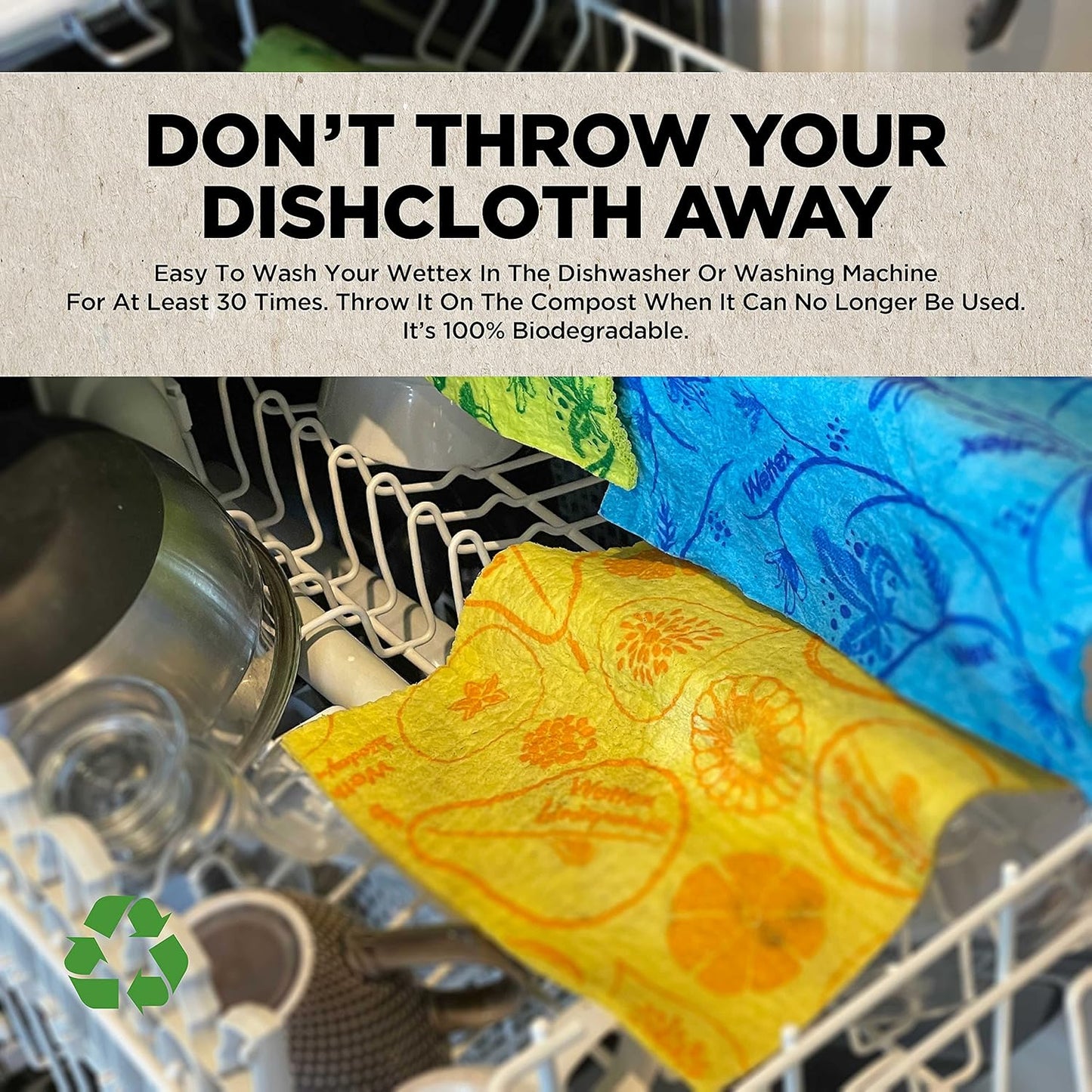 Wettex The Original 10 Pack Swedish Dishcloth for Kitchen
